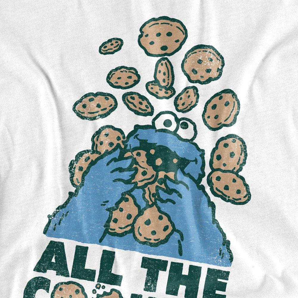 White - Sesame Street - Sesame Street All The Cookies Long Sleeve T-Shirt - 2