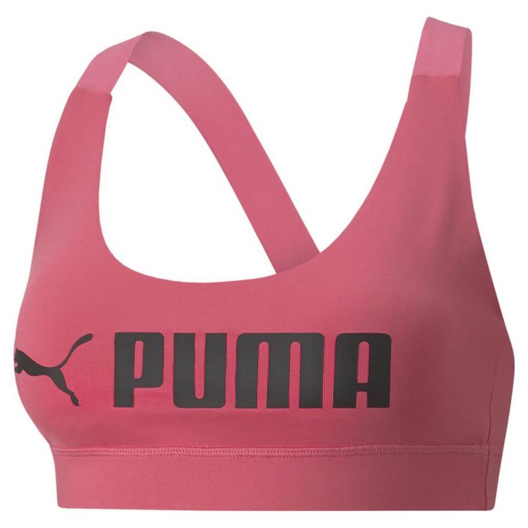PUMA Sports bra FIT MID IMPACT in neon pink