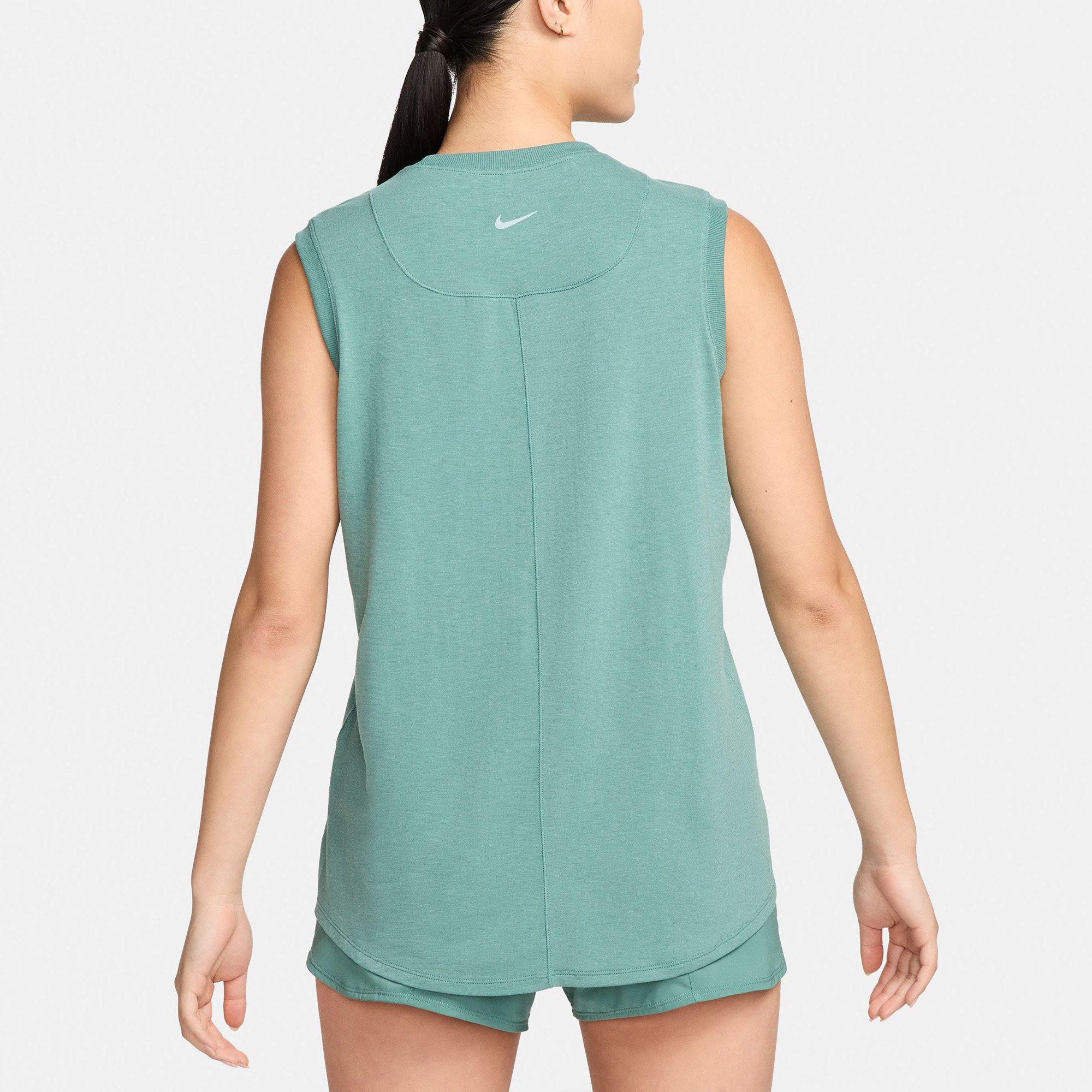 Bicoastal/Black - Nike - Dri FIT One Relaxed Womens Performance Tank Top - 2