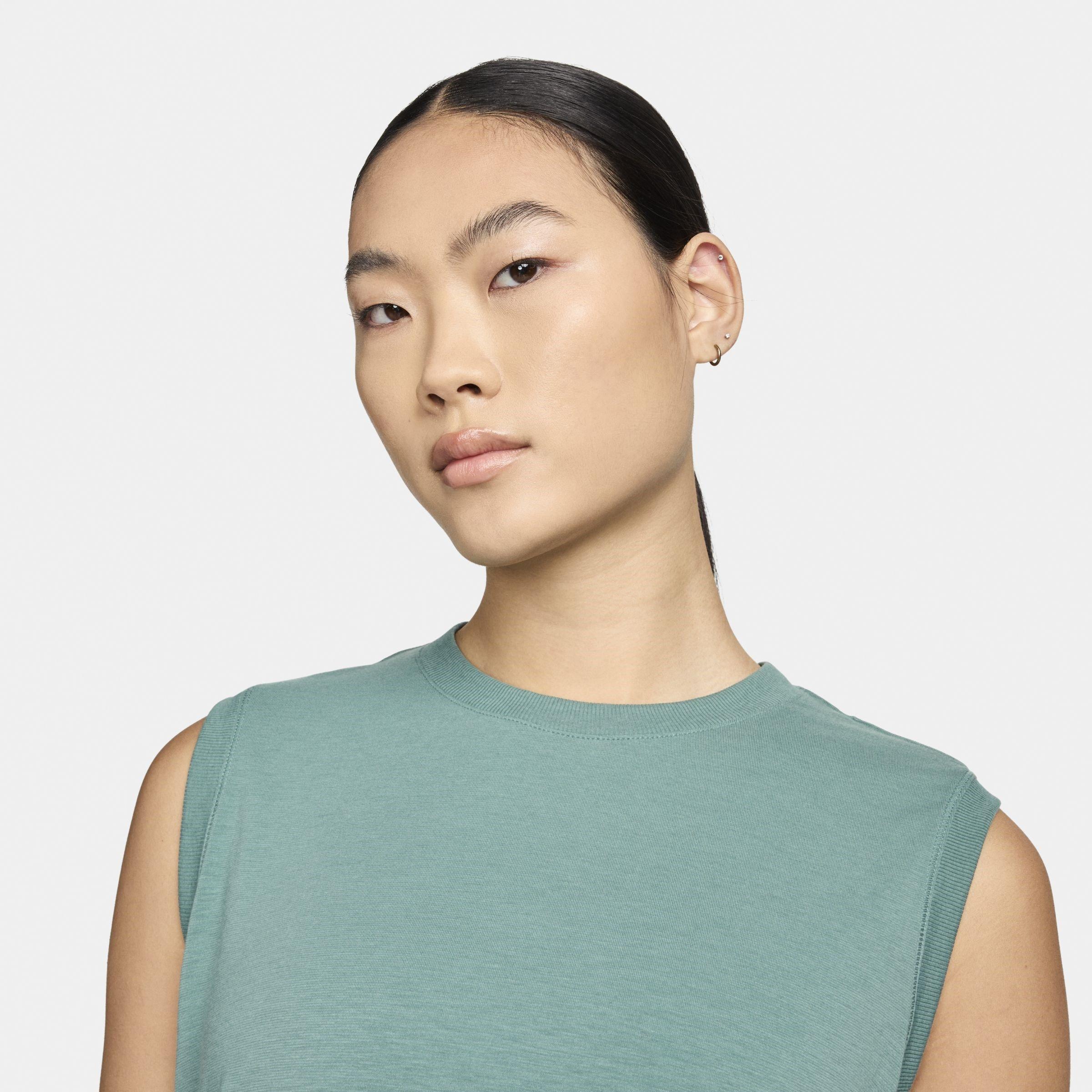 Bicoastal/Black - Nike - Dri FIT One Relaxed Womens Performance Tank Top - 3