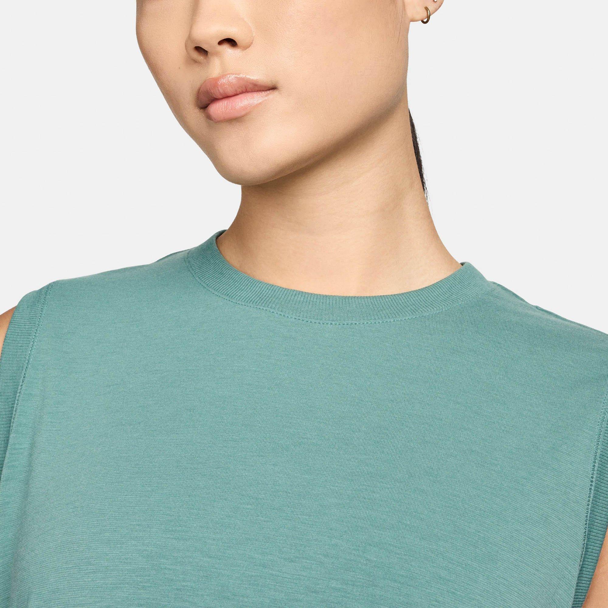 Bicoastal/Black - Nike - Dri FIT One Relaxed Womens Performance Tank Top - 4