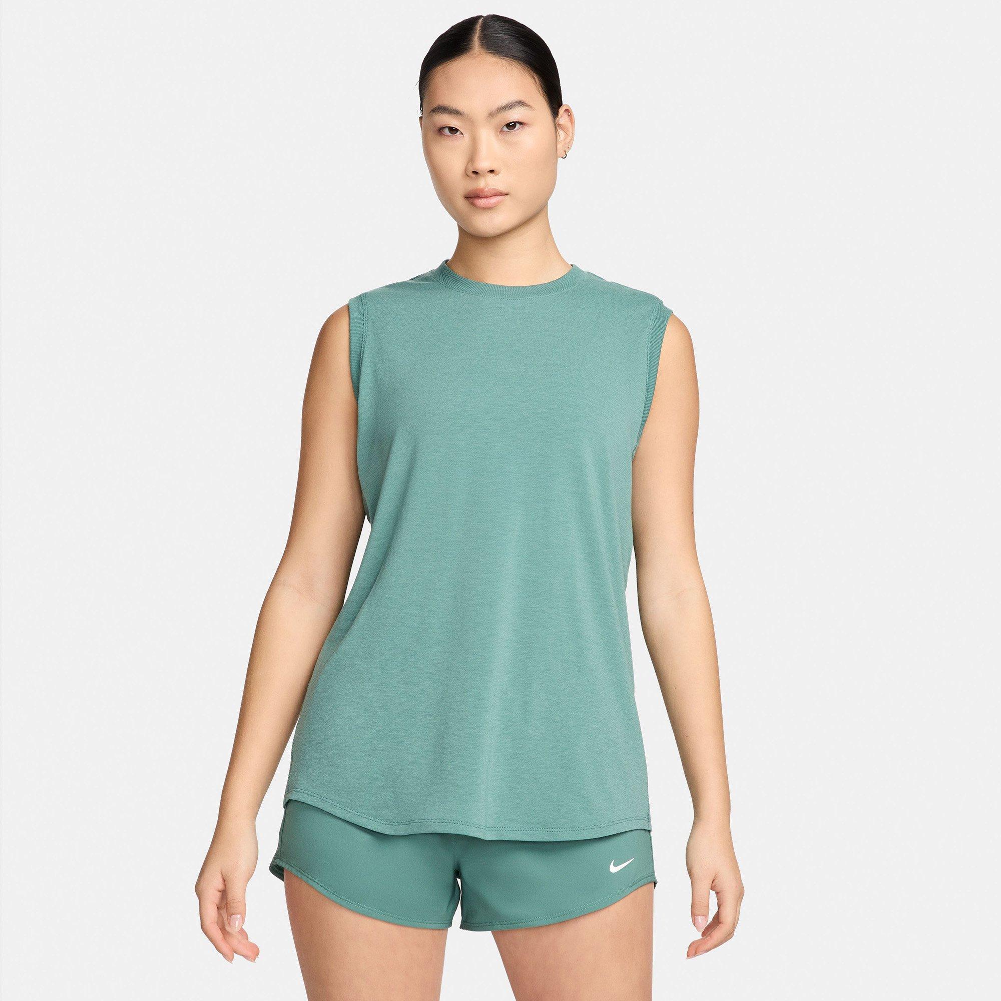 Bicoastal/Black - Nike - Dri FIT One Relaxed Womens Performance Tank Top - 7