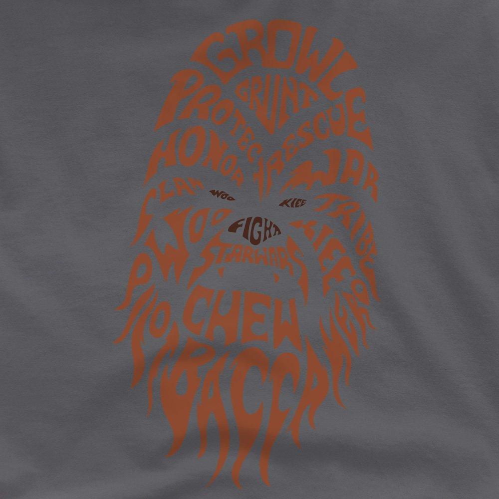 Charcoal - Star Wars - Chewbacca Text Cotton T-Shirt - 2