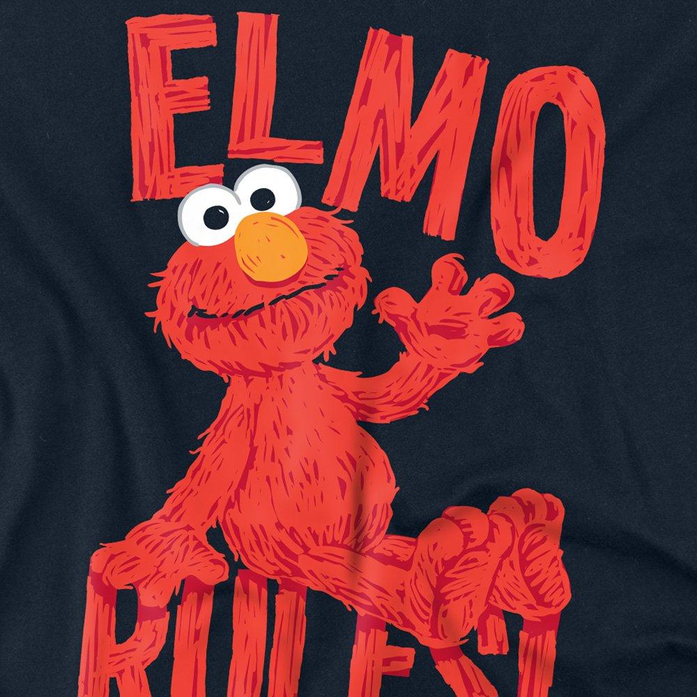 Navy - Sesame Street - Sesame Street Elmo Rules Long Sleeve T-Shirt Navy - 2
