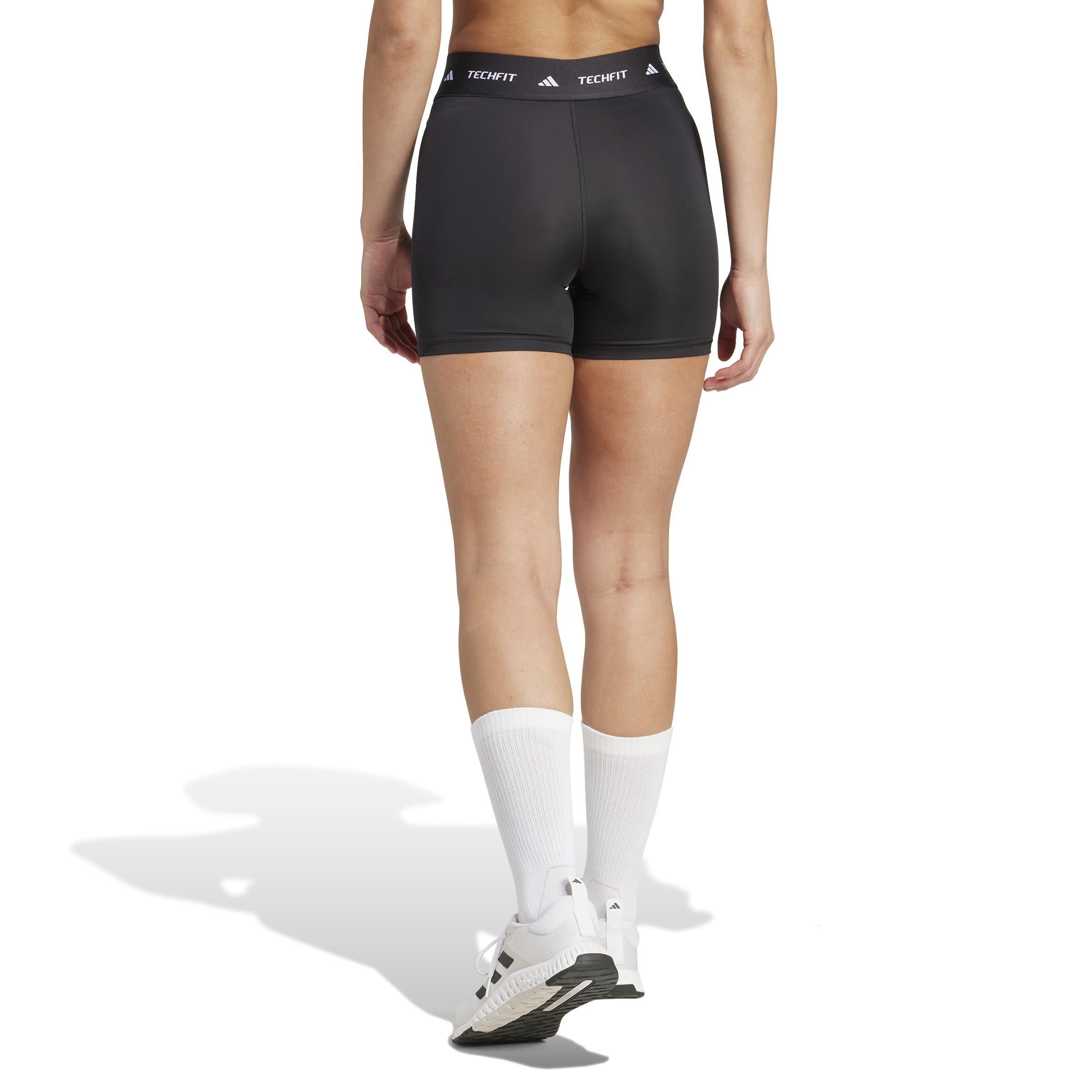 Zwart - adidas - TECHFIT Gym Short Womens - 3
