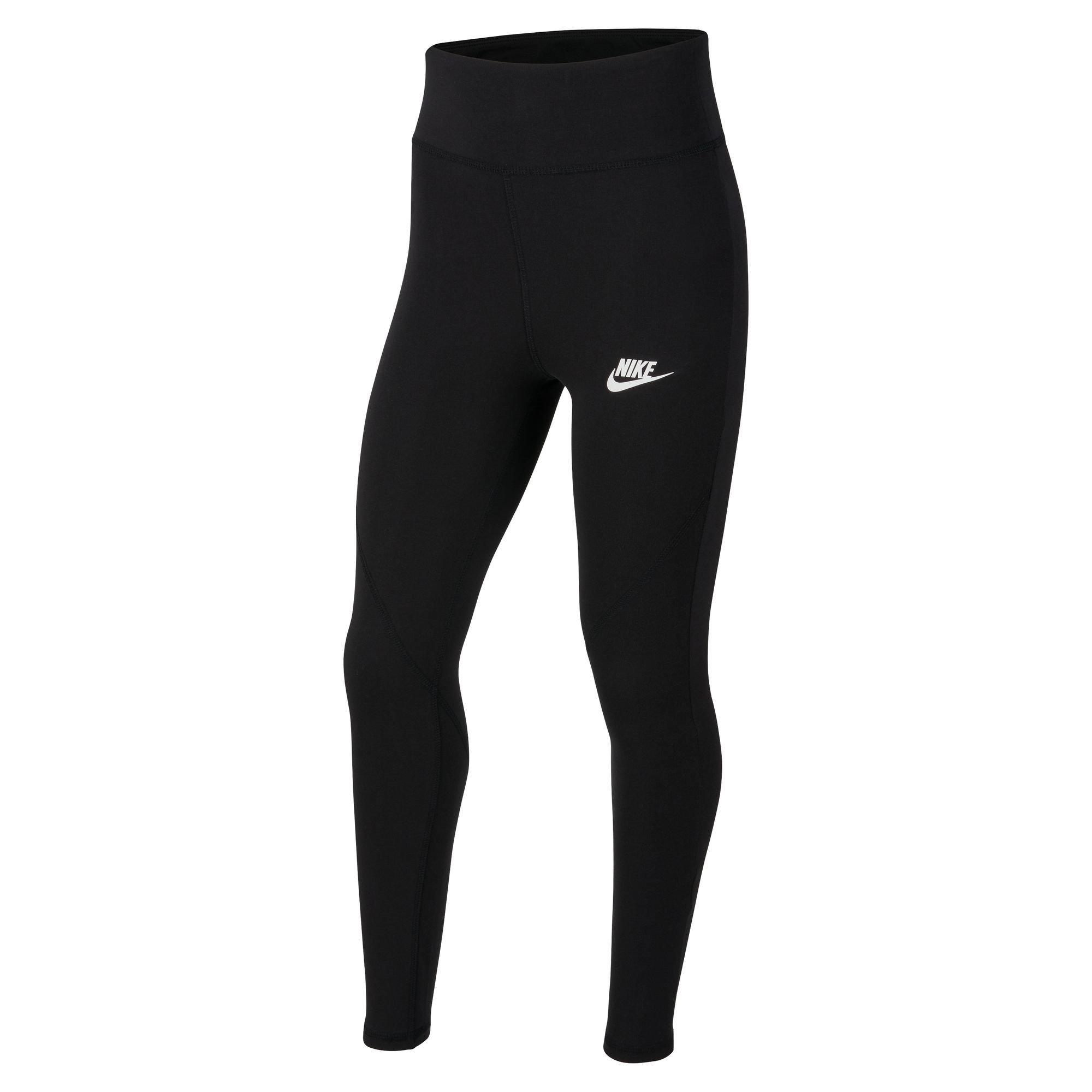 Black/White - Nike - HW Legging Junior Girls - 1