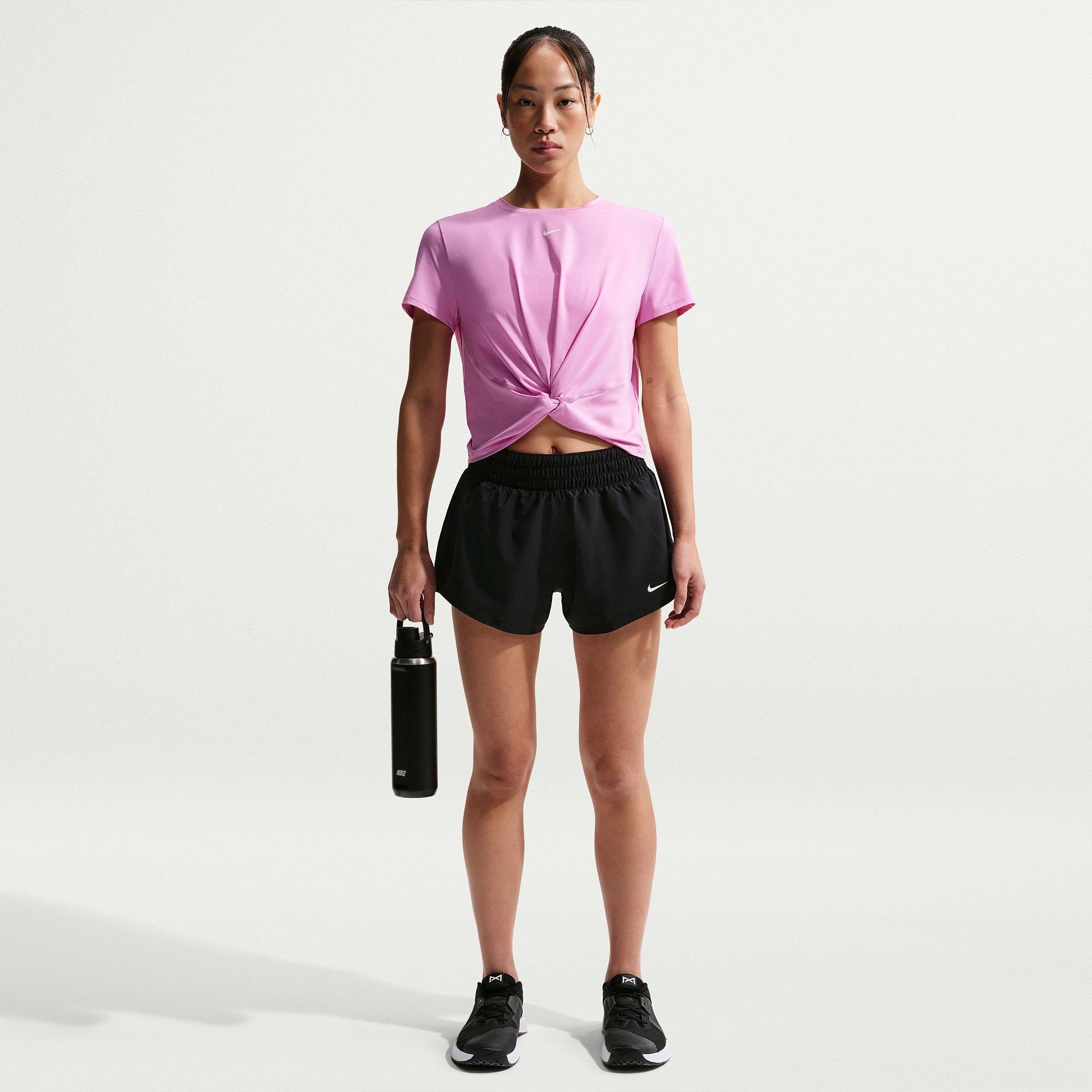 Black/White - Nike - Dri-FIT One Womens Performance Mid-Rise Shorts - 4