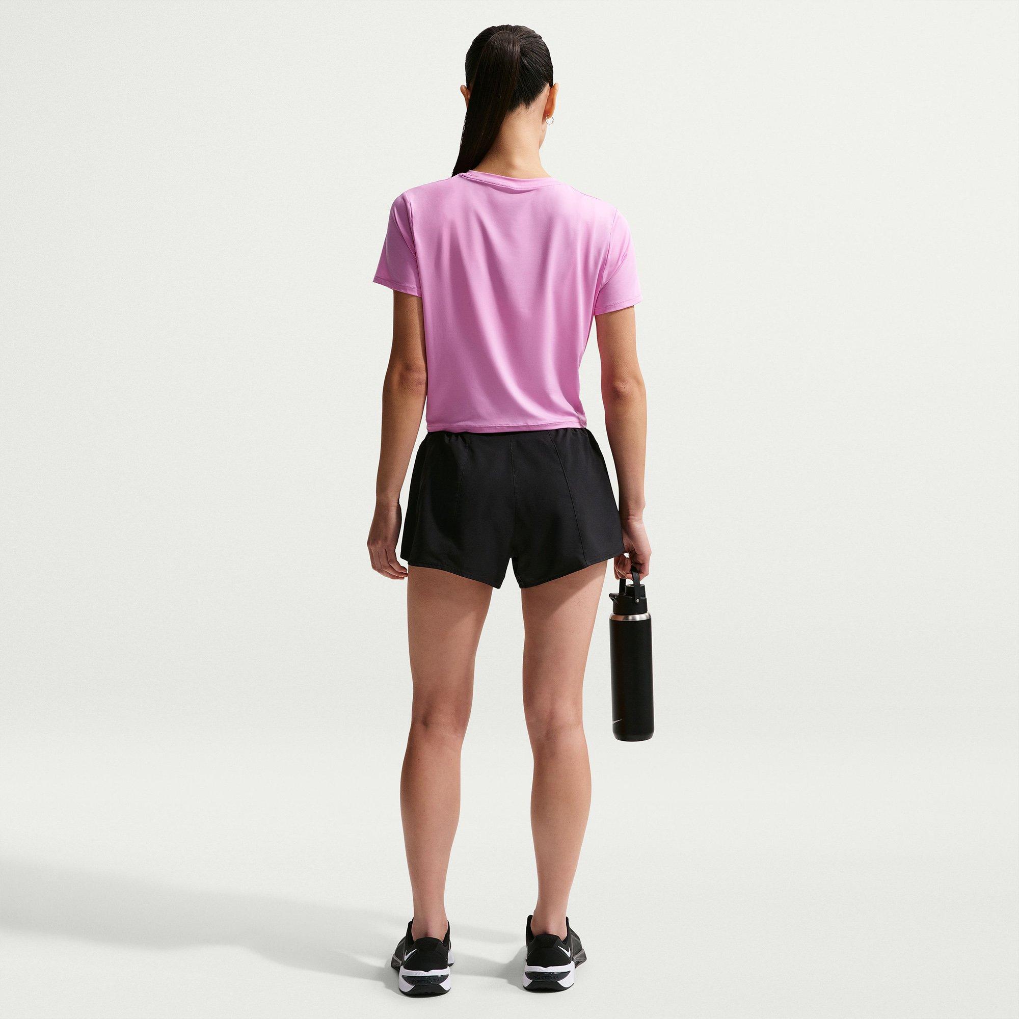 Black/White - Nike - Dri-FIT One Womens Performance Mid-Rise Shorts - 5