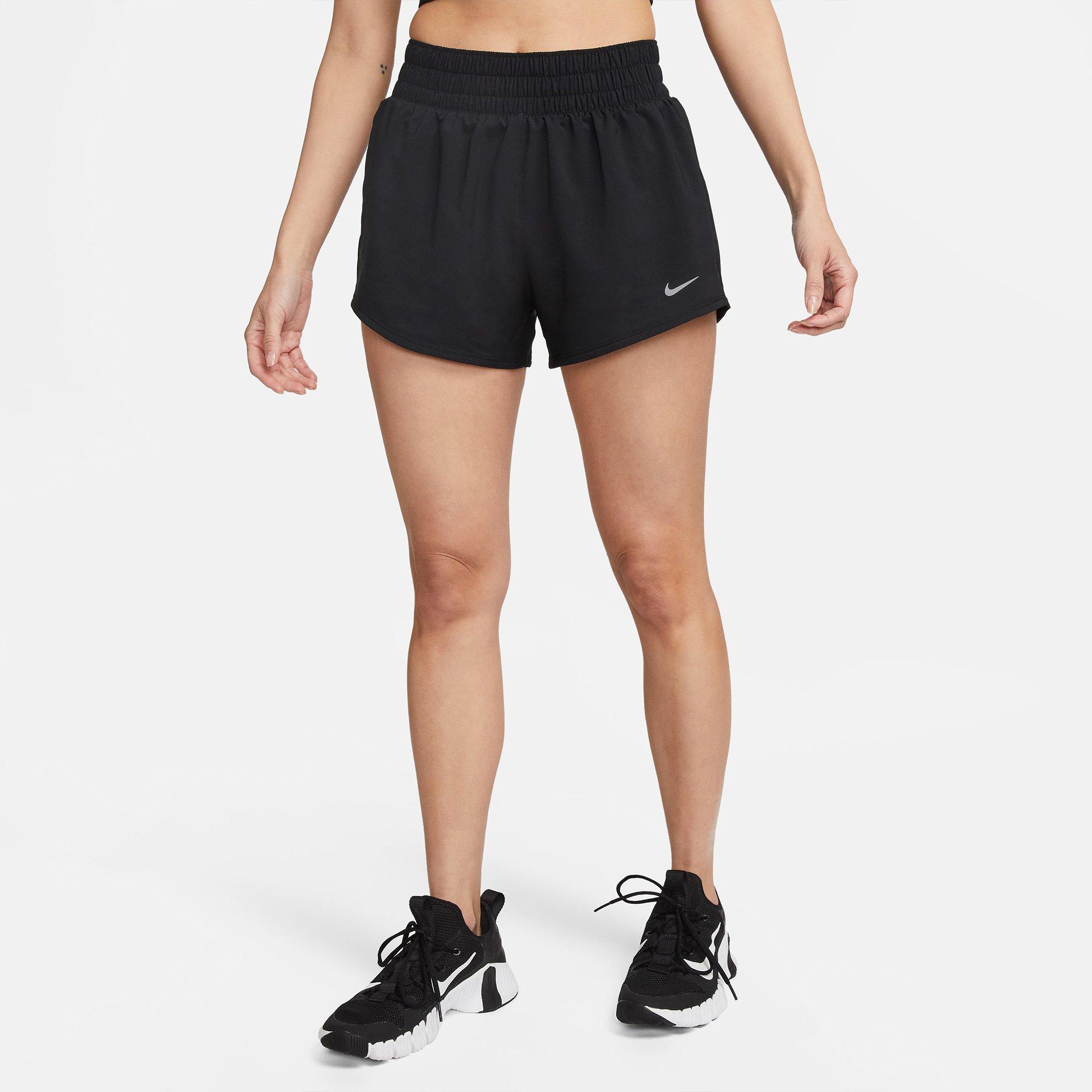 Black/R.Silver - Nike - Dri-FIT One Womens Performance Mid-Rise Shorts - 3