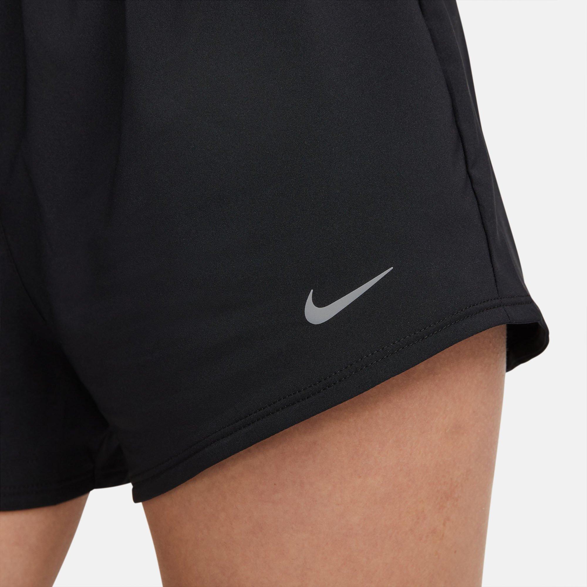 Black/R.Silver - Nike - Dri-FIT One Womens Performance Mid-Rise Shorts - 7