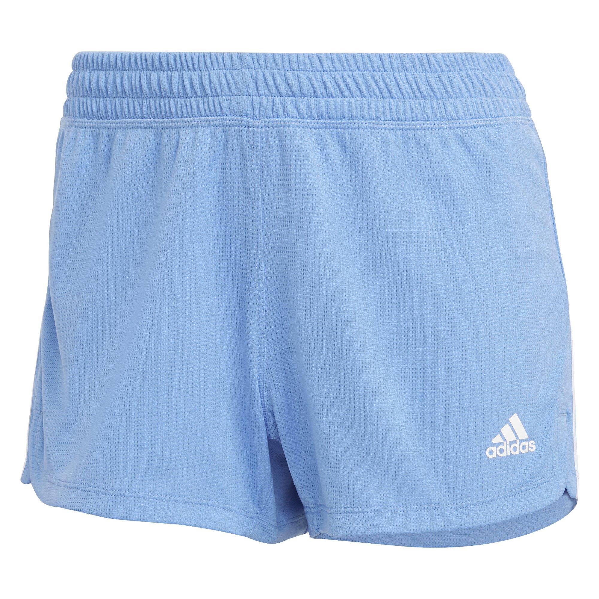 Adidas 3 stripe store shorts womens blue