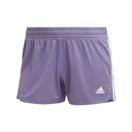 adidas Pacer Three Stripes Womens Knit Performance Shorts