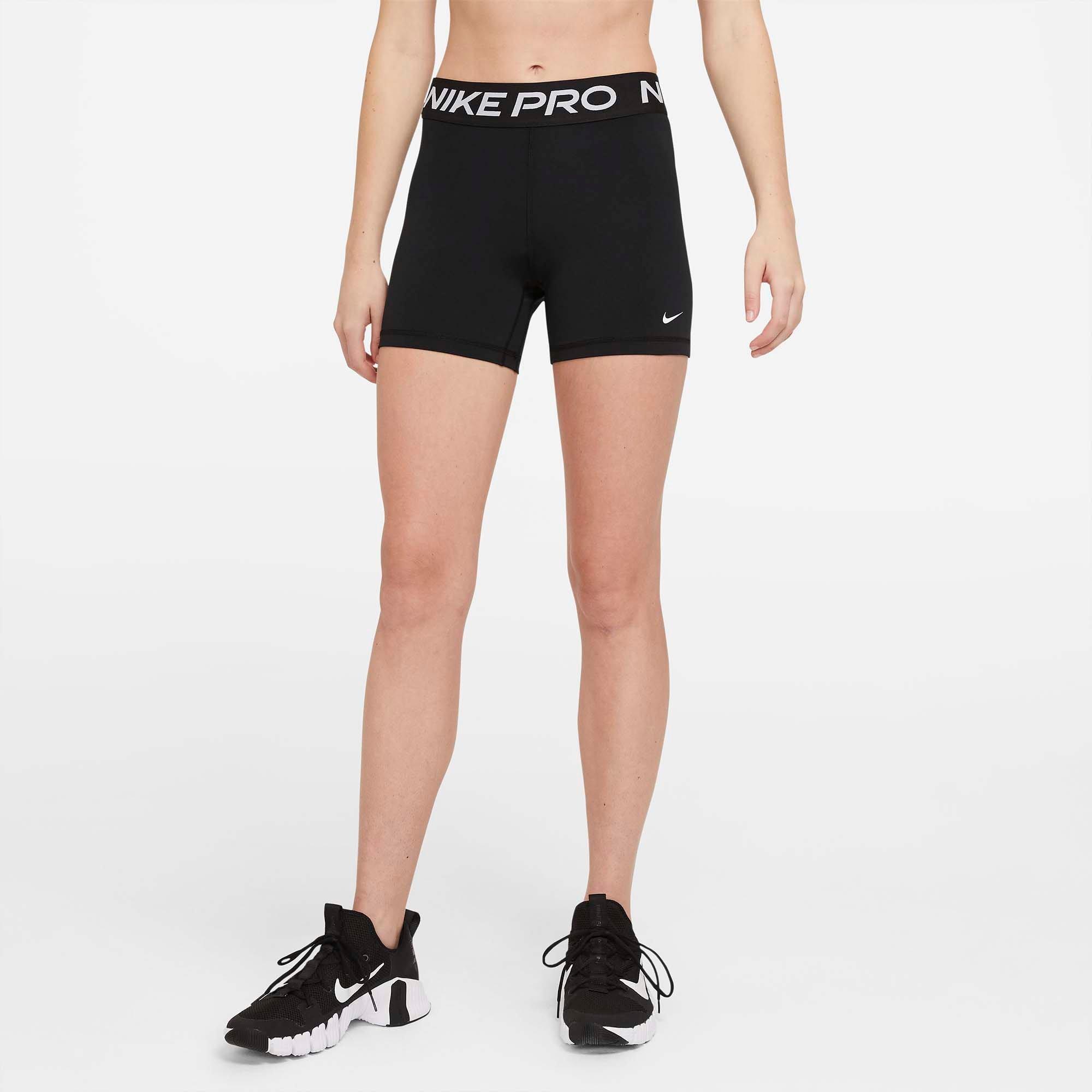 Black/White - Nike - Pro 365 Womens Base Layer Shorts - 3
