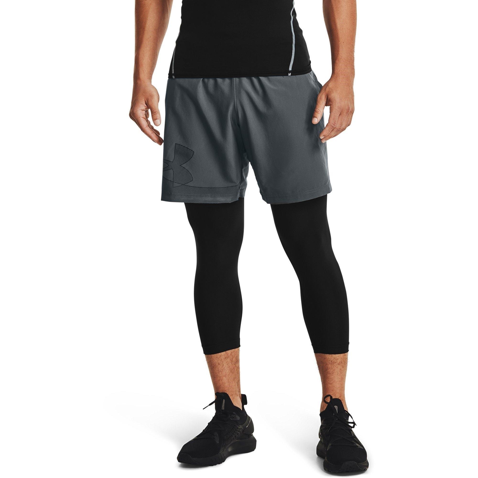 Pitch Gray/Blk - Under Armour - Woven Graphic Mens Performance Shorts - 2