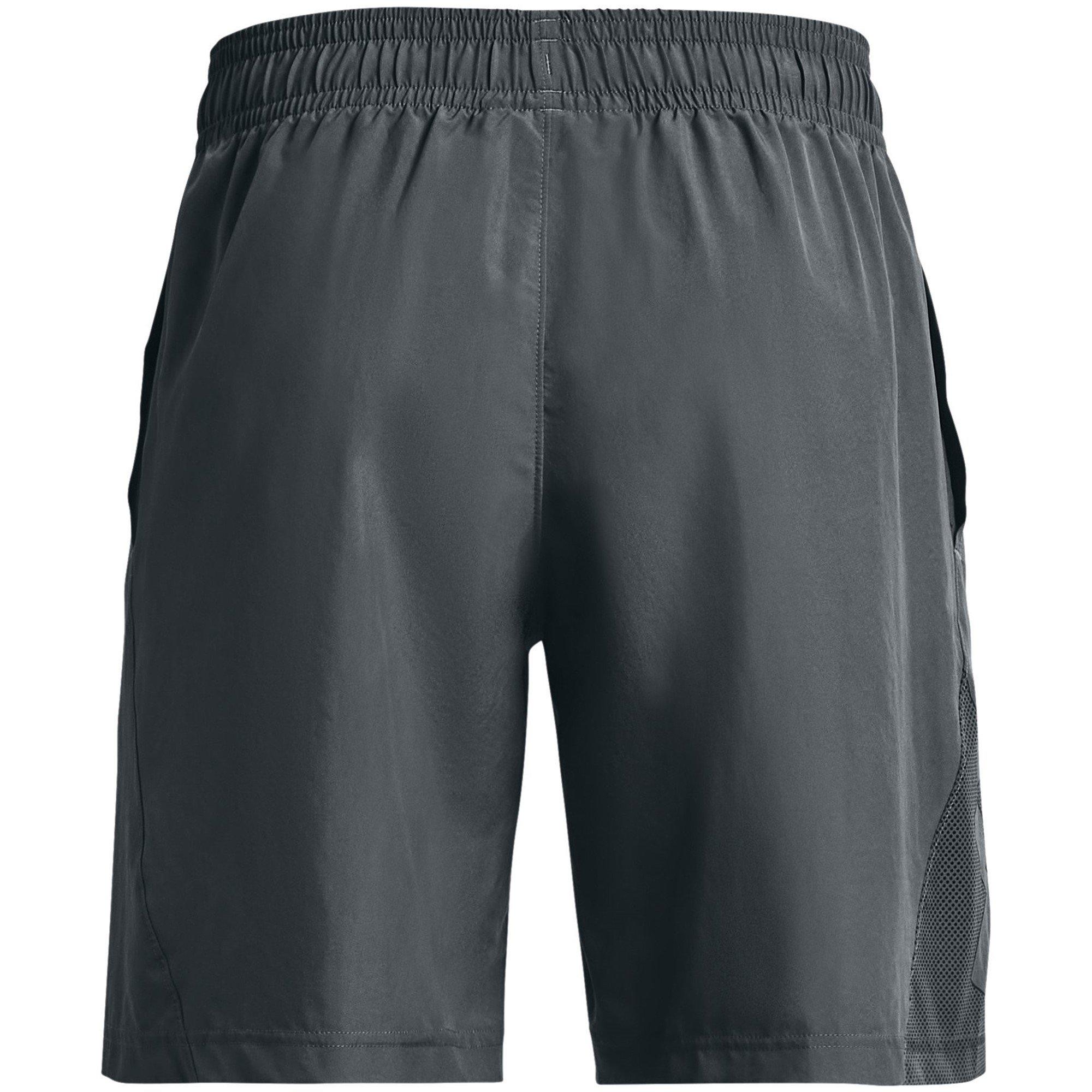 Pitch Gray/Blk - Under Armour - Woven Graphic Mens Performance Shorts - 6