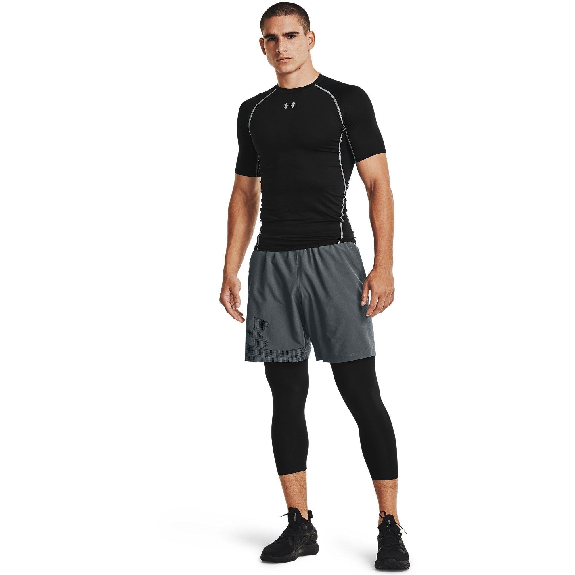 Pitch Gray/Blk - Under Armour - Woven Graphic Mens Performance Shorts - 4