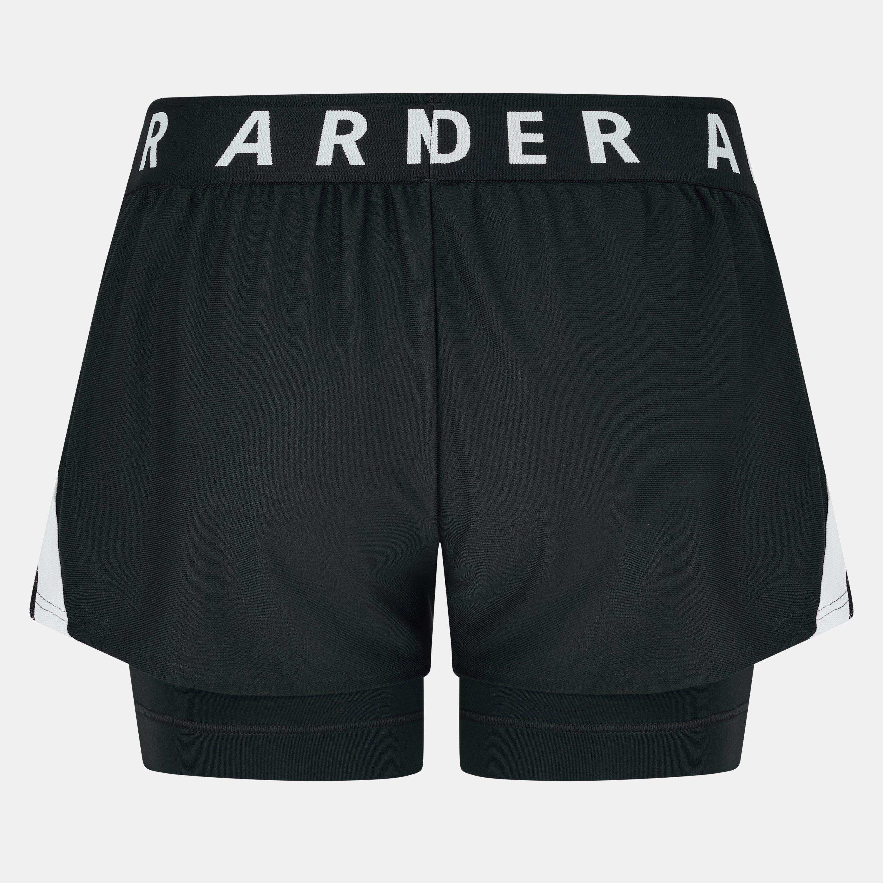 Zwart/Wit - Under Armour - Armour 2-in-1 Shorts Women' - 2