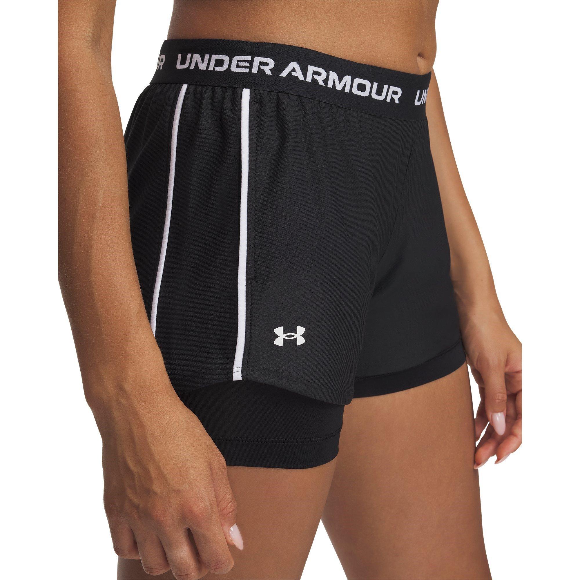 Zwart/Wit - Under Armour - Armour 2-in-1 Shorts Women' - 5