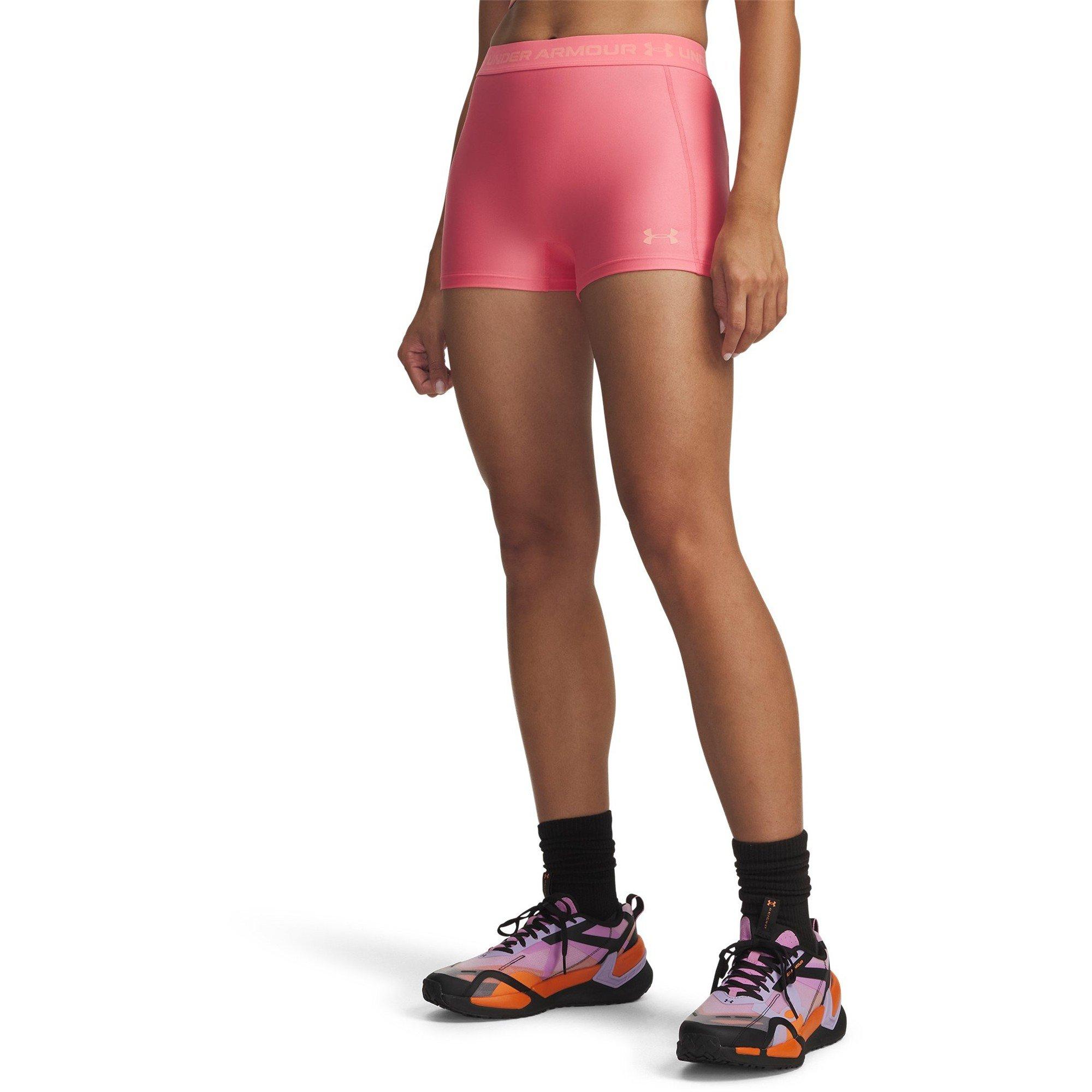 Under Armour Women's Heatgear Performance Gym Shorts - Pink/Posh Pink - 14 (L)