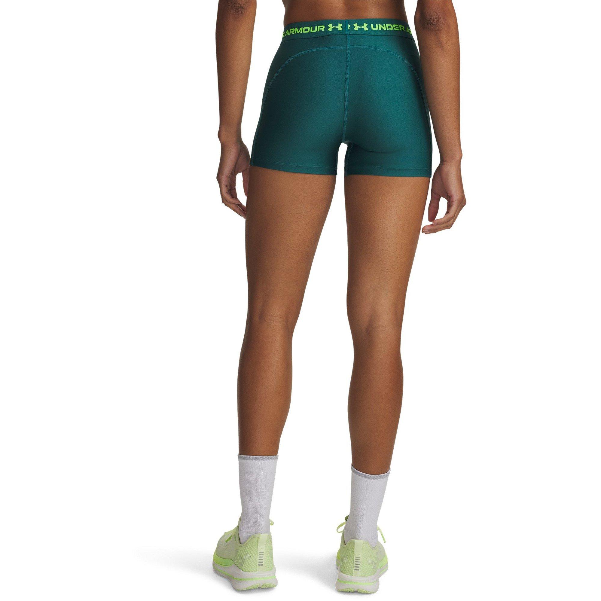 R Green/H Green - Under Armour - Women's Heatgear Performance Gym Shorts - 2