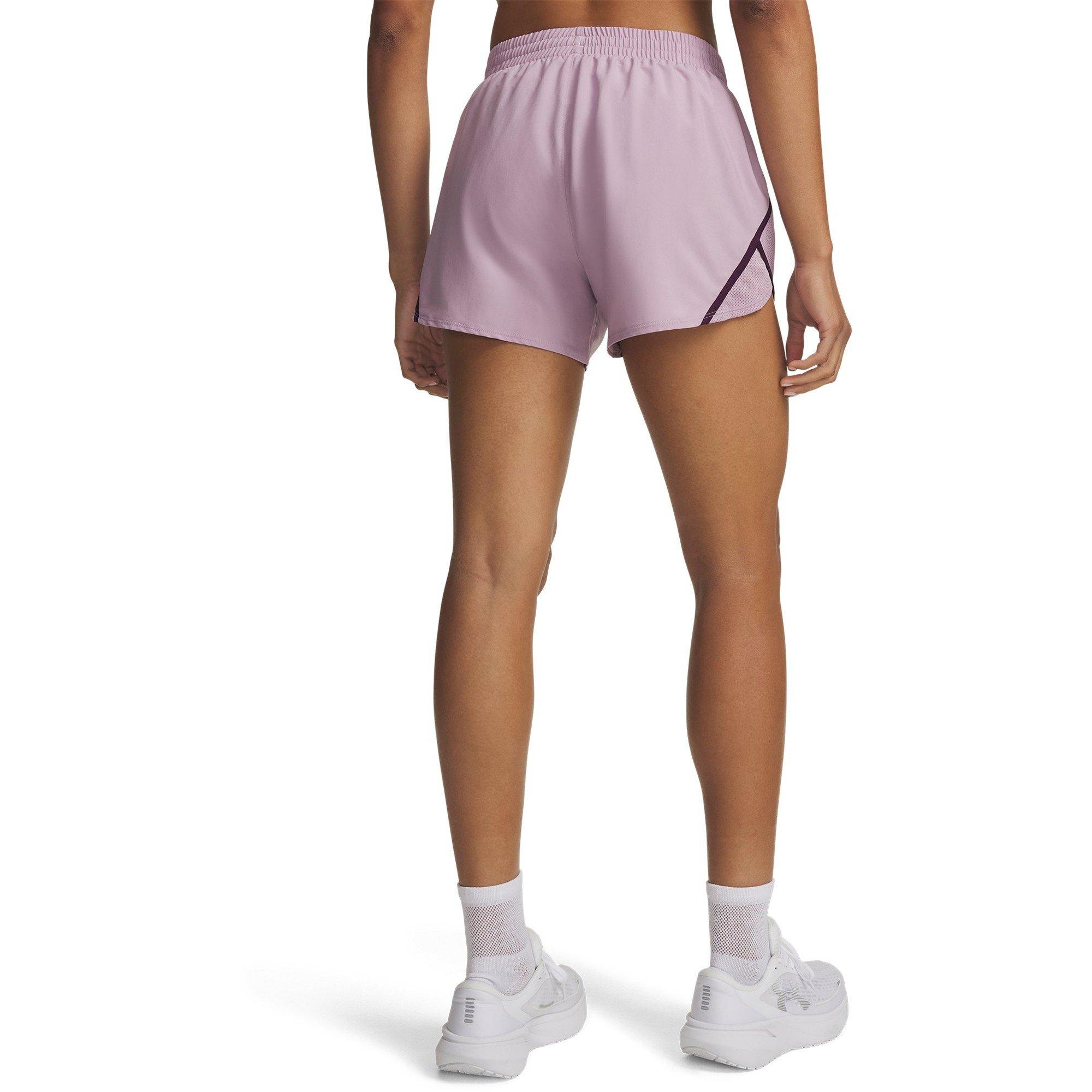 Rosa / Púrpura - Under Armour - Womens Fly-By Performance Gym Shorts - 2