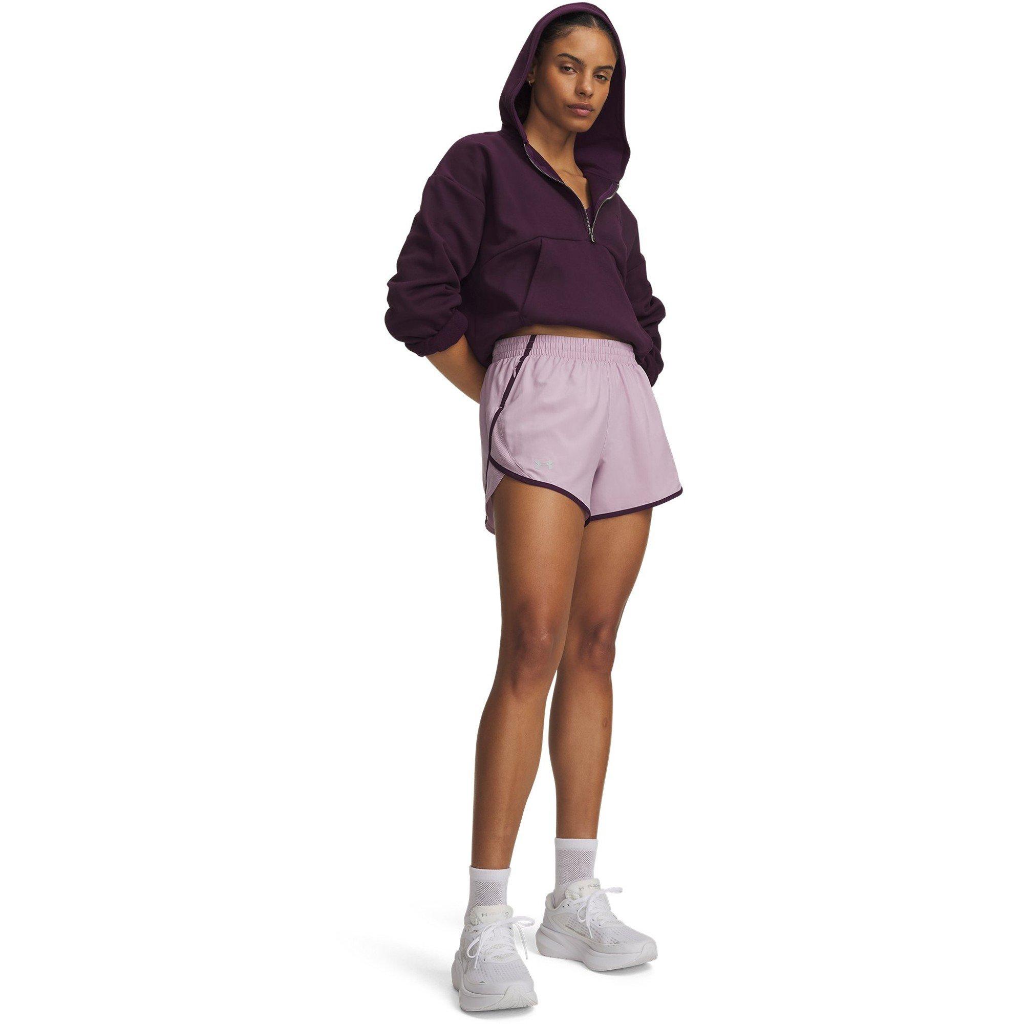 Rosa / Púrpura - Under Armour - Womens Fly-By Performance Gym Shorts - 3