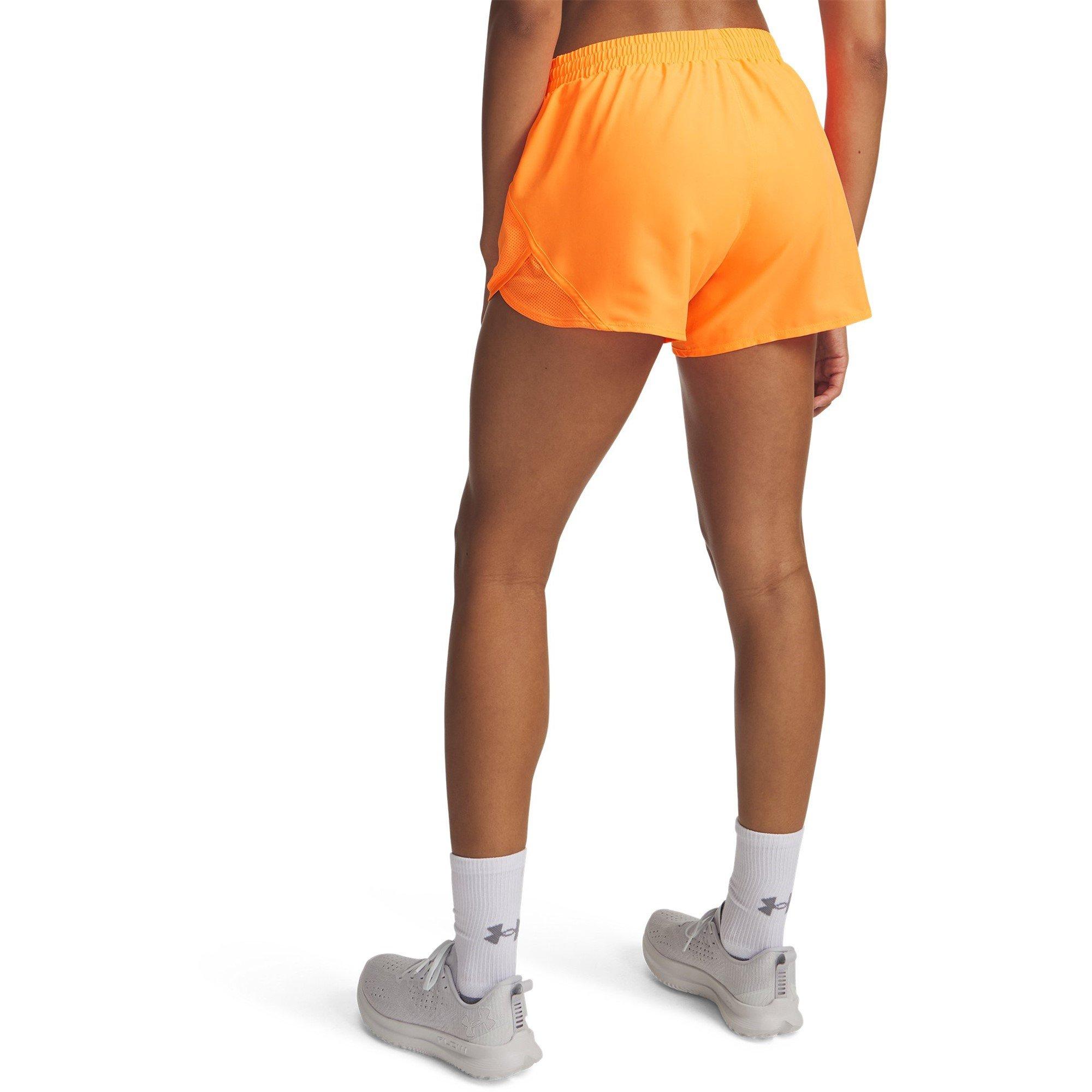 Tangerina/Refl - Under Armour - Womens Fly-By Performance Gym Shorts - 2