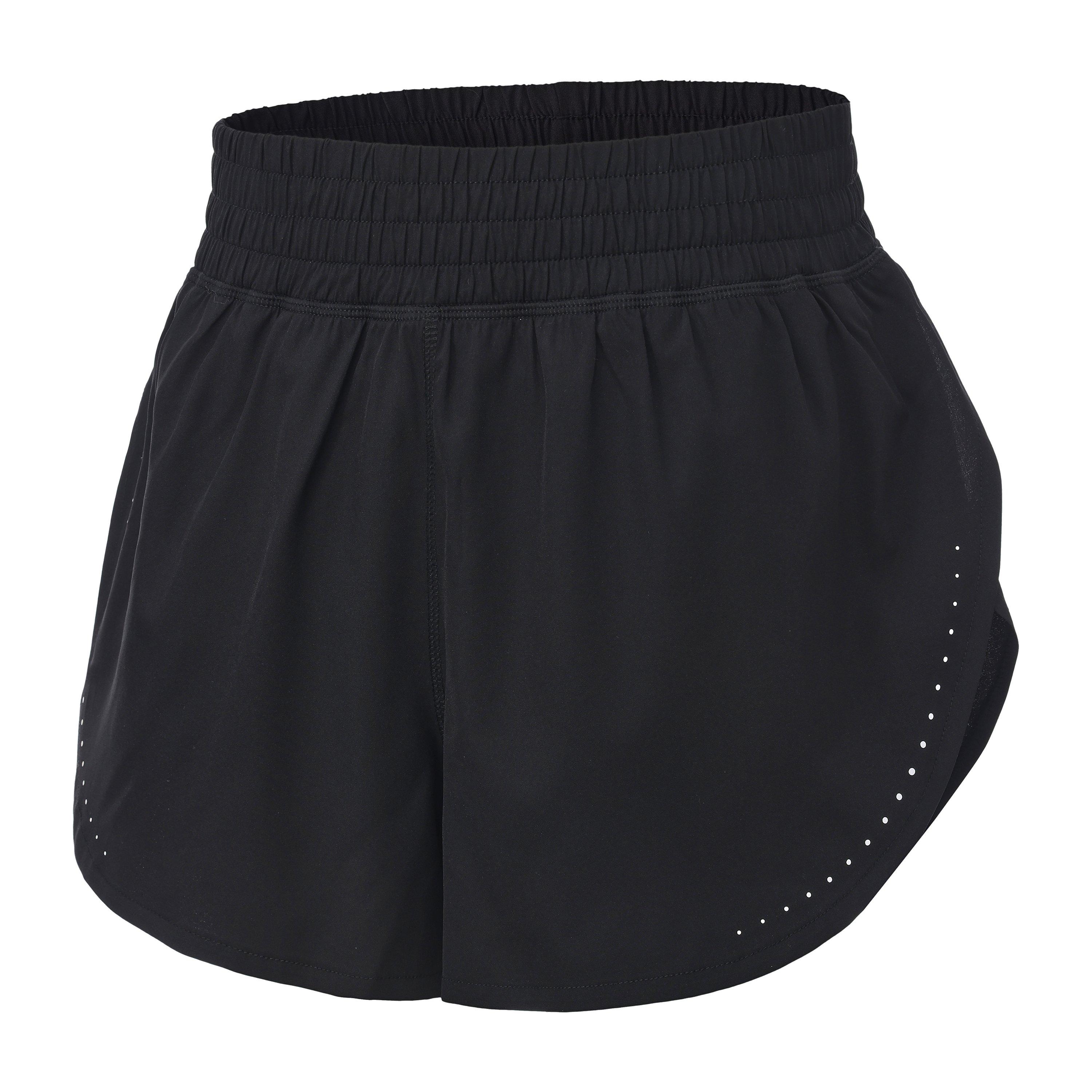 Black - LA Gear - LA Gear Essential High-Waisted 2-in-1 Running Shorts Womens - 2