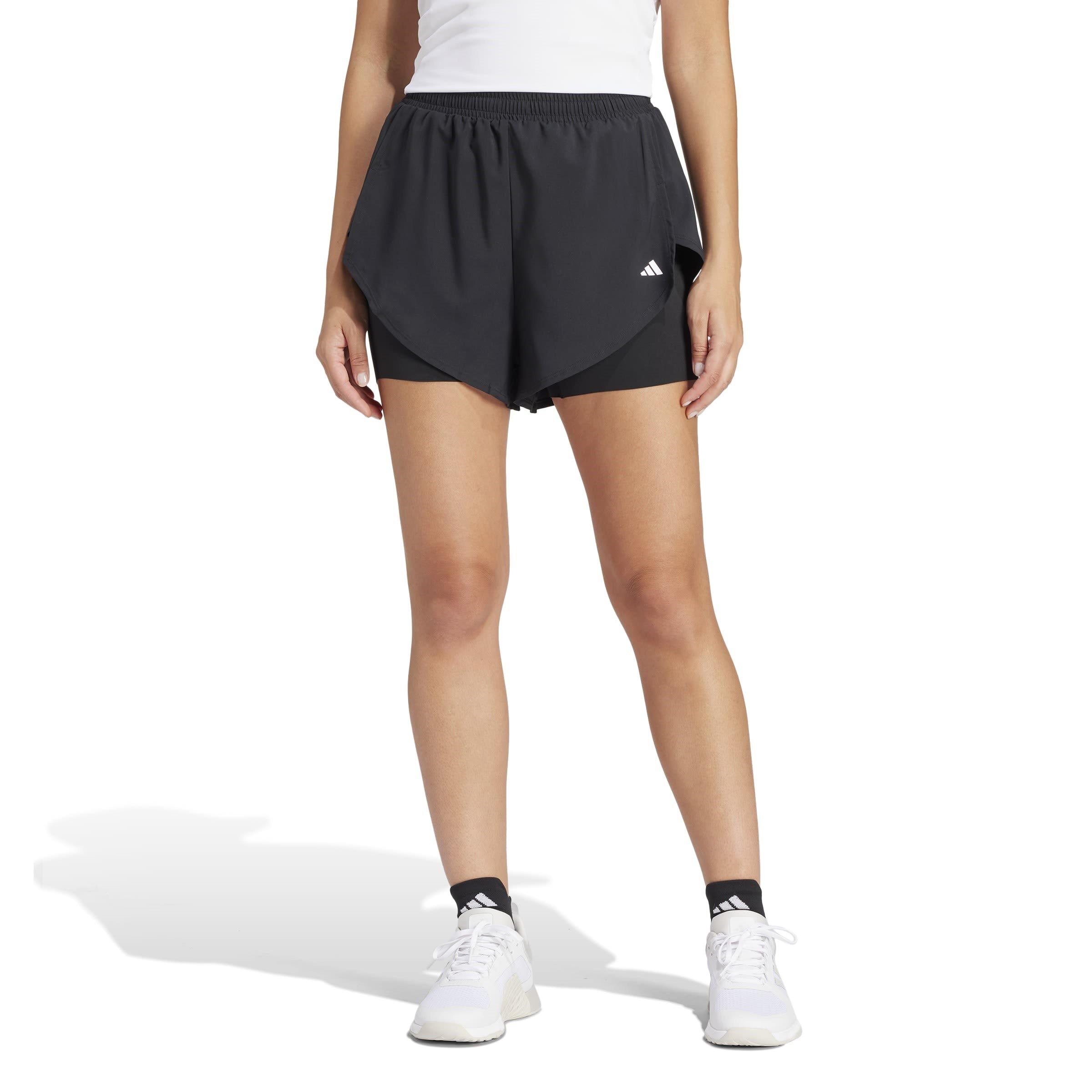 Black - adidas - Designed for Training Womens 2-in-1 Shorts - 2