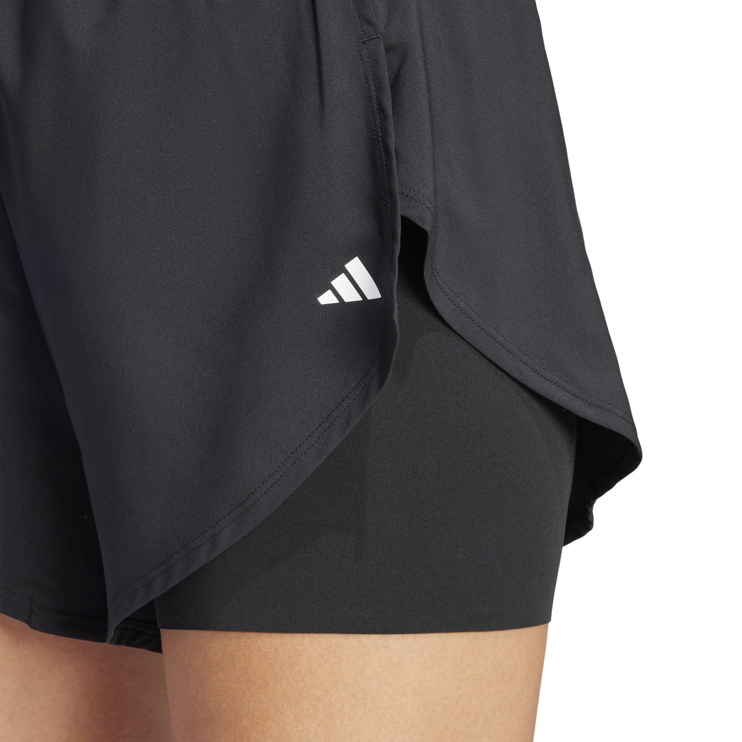 Black - adidas - Designed for Training Womens 2-in-1 Shorts - 4