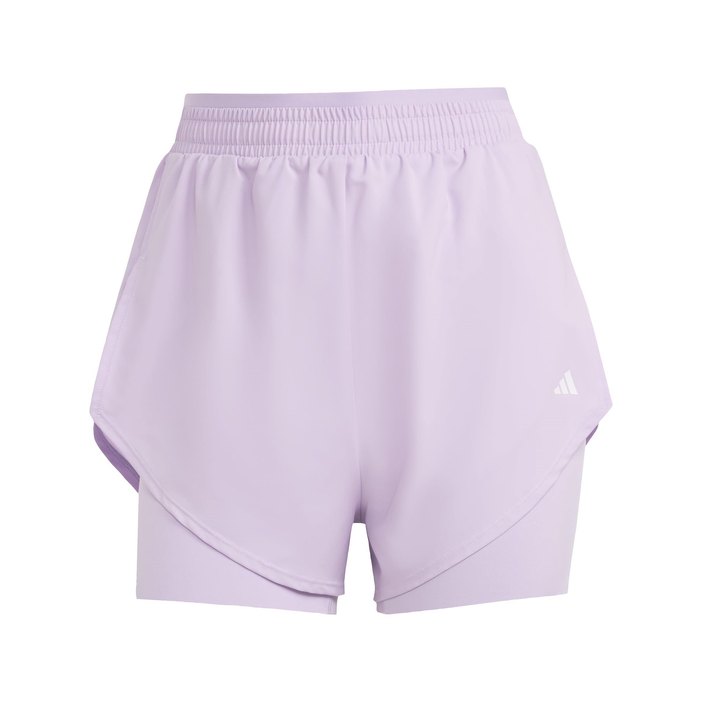 Powder Plum - adidas - Designed for Training Womens 2-in-1 Shorts - 1
