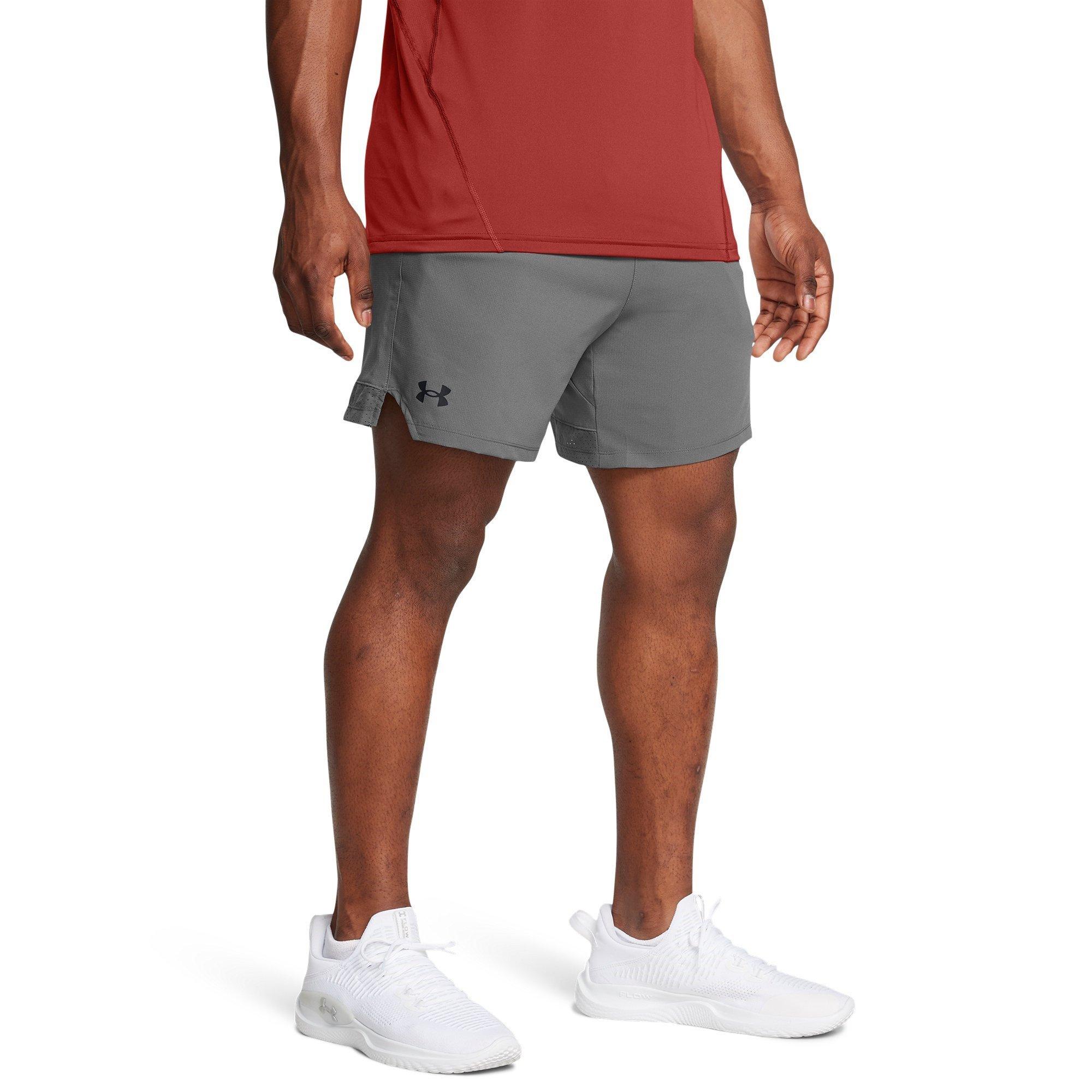 Castlerock/Blk - Under Armour - Men's Vanish Performance Gym Shorts - 2
