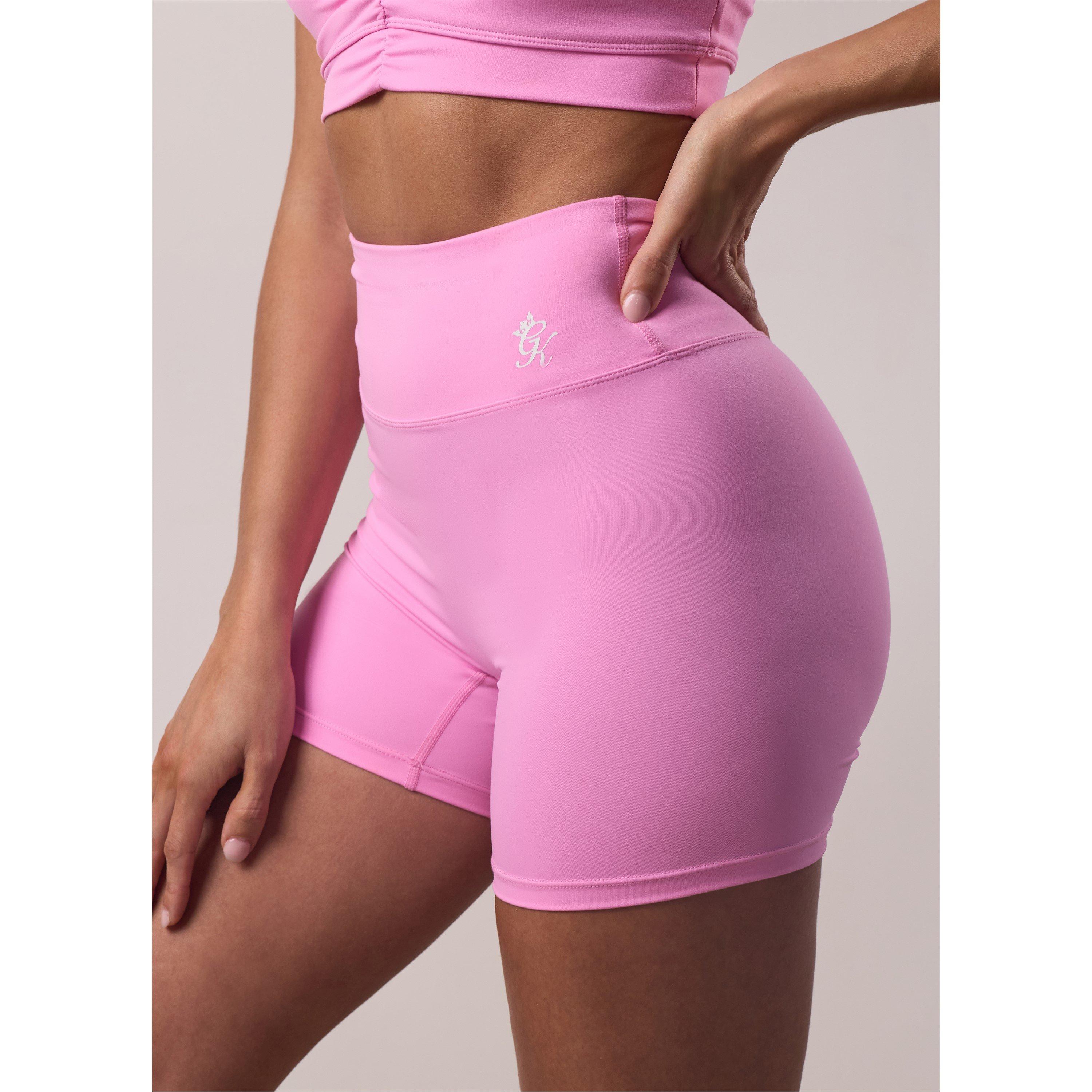 Pink - Gym King - Womens Scrunch Performance Gym Shorts - 2