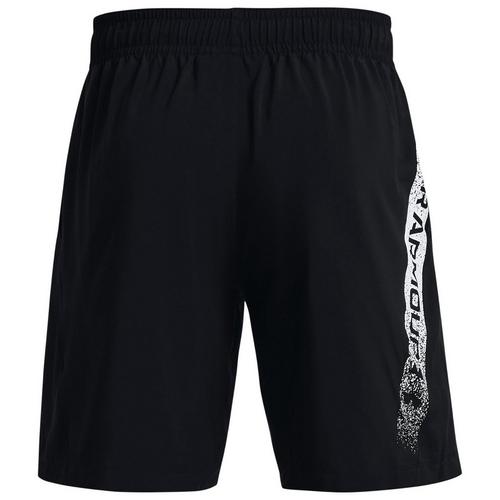 Black/White - Under Armour - Woven Graphic Mens Performance Shorts - 6