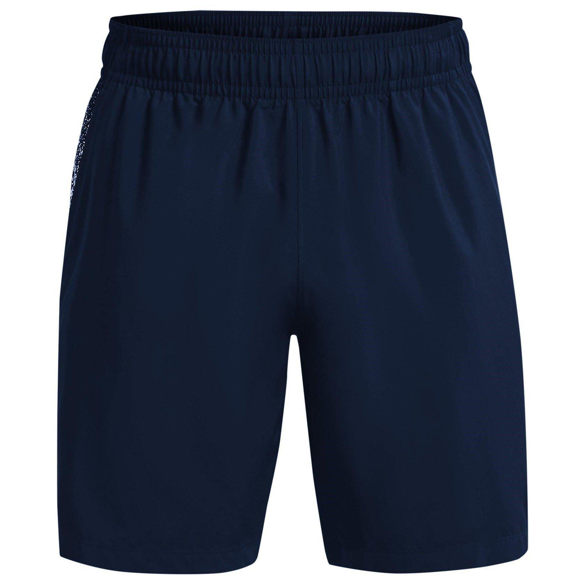 Academy/White - Under Armour - Under Woven Graphic Mens Performance Shorts - 1