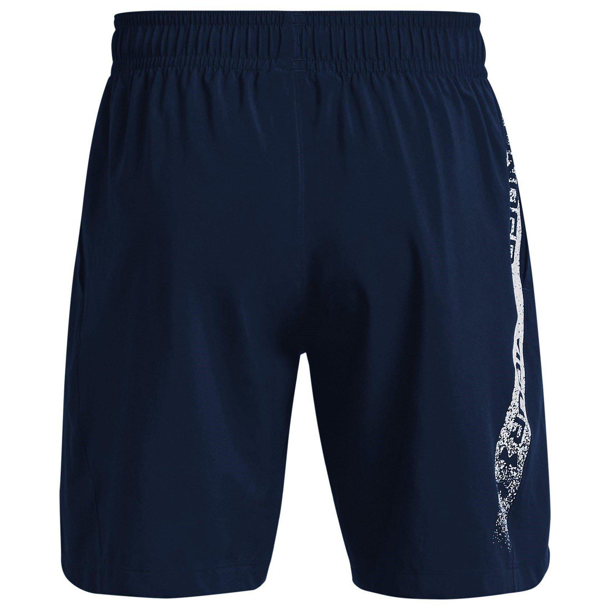 Academy/White - Under Armour - Woven Graphic Mens Performance Shorts - 2