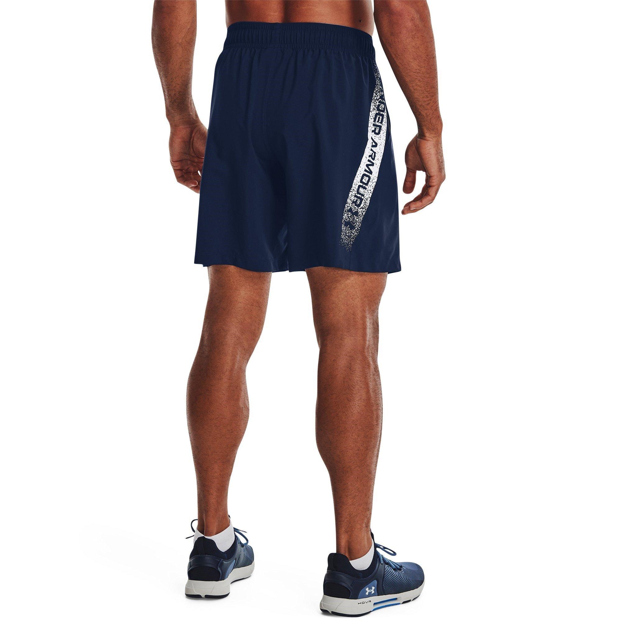 Academy/White - Under Armour - Woven Graphic Mens Performance Shorts - 4