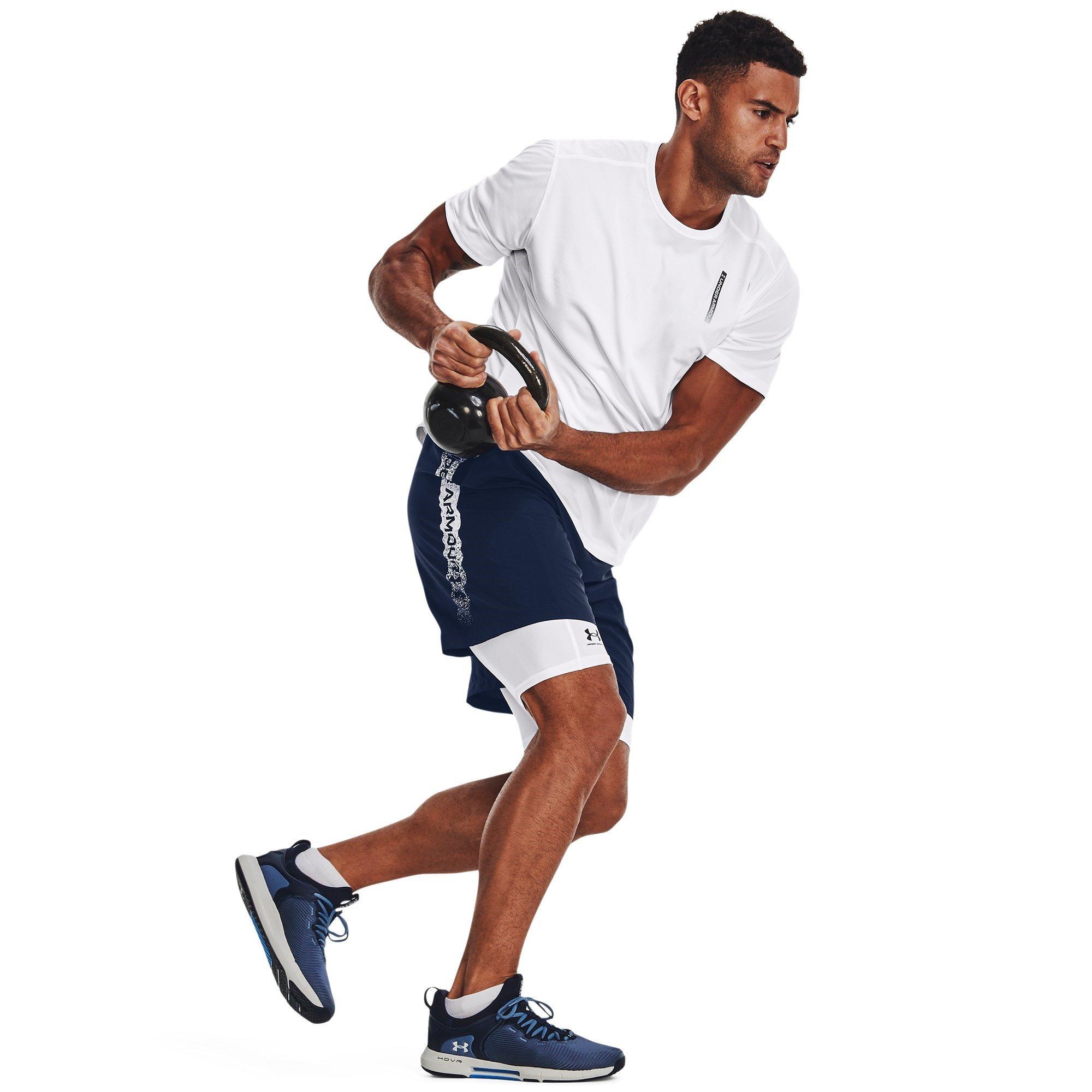 Academy/White - Under Armour - Woven Graphic Mens Performance Shorts - 5