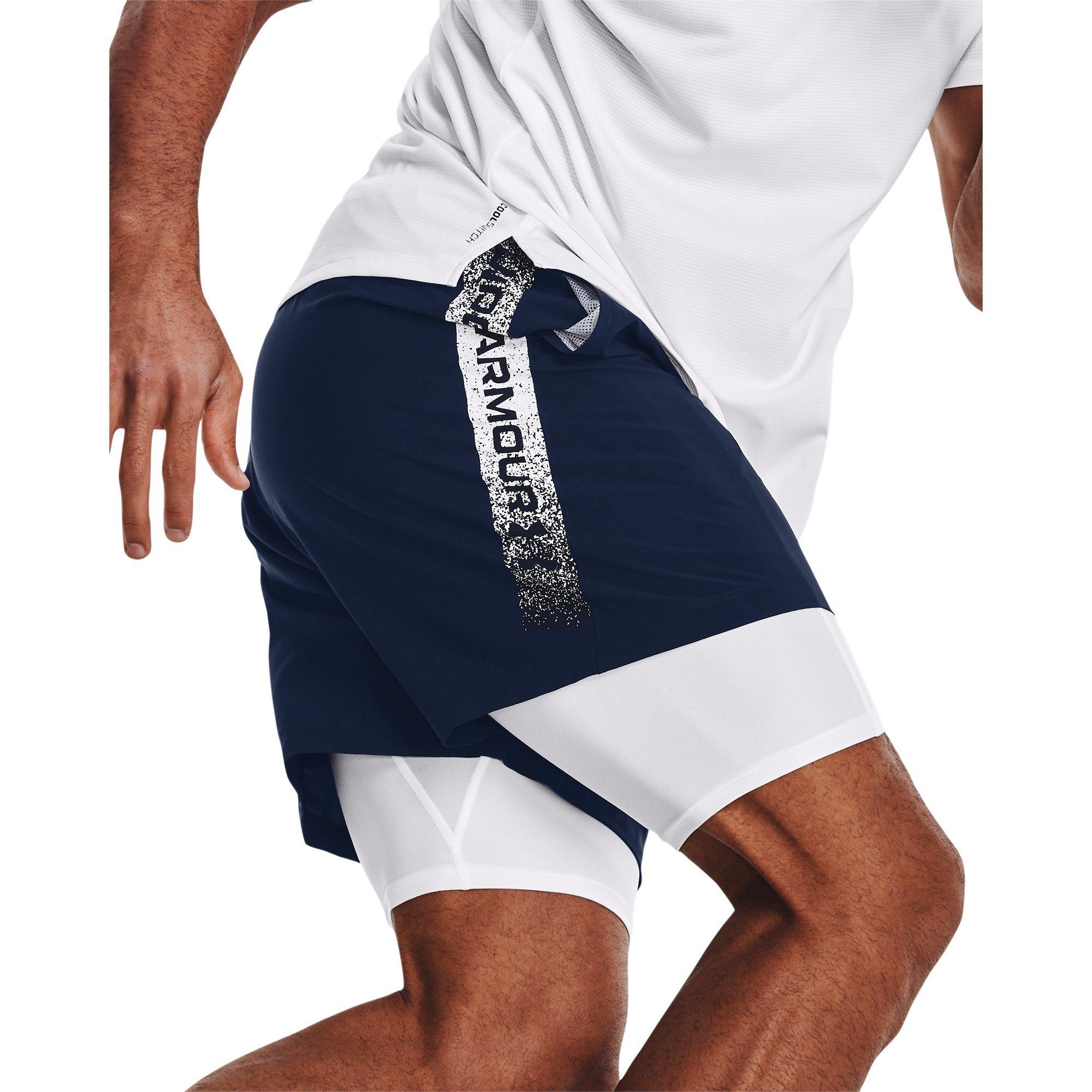 Academy/White - Under Armour - Woven Graphic Mens Performance Shorts - 6