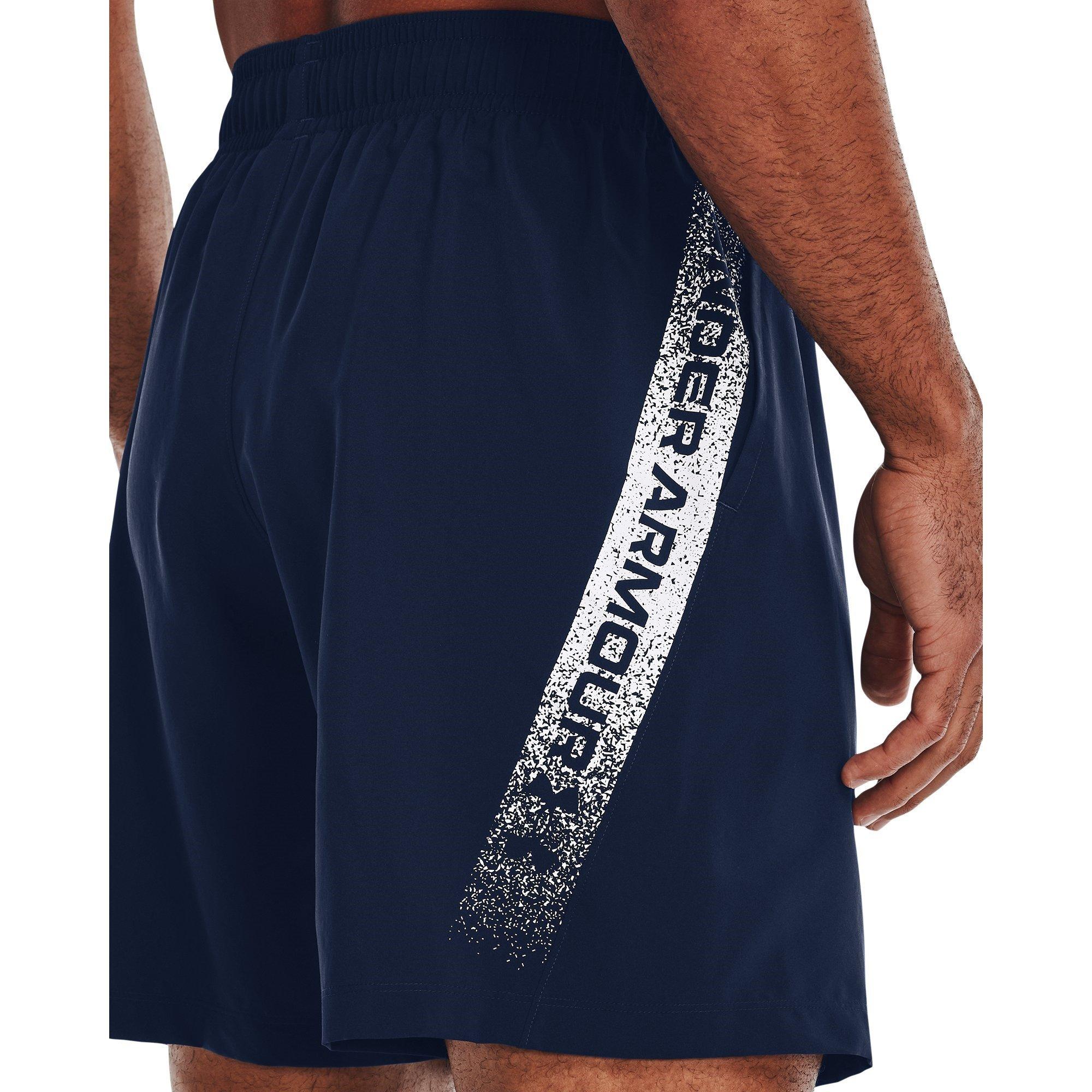 Academy/White - Under Armour - Woven Graphic Mens Performance Shorts - 8