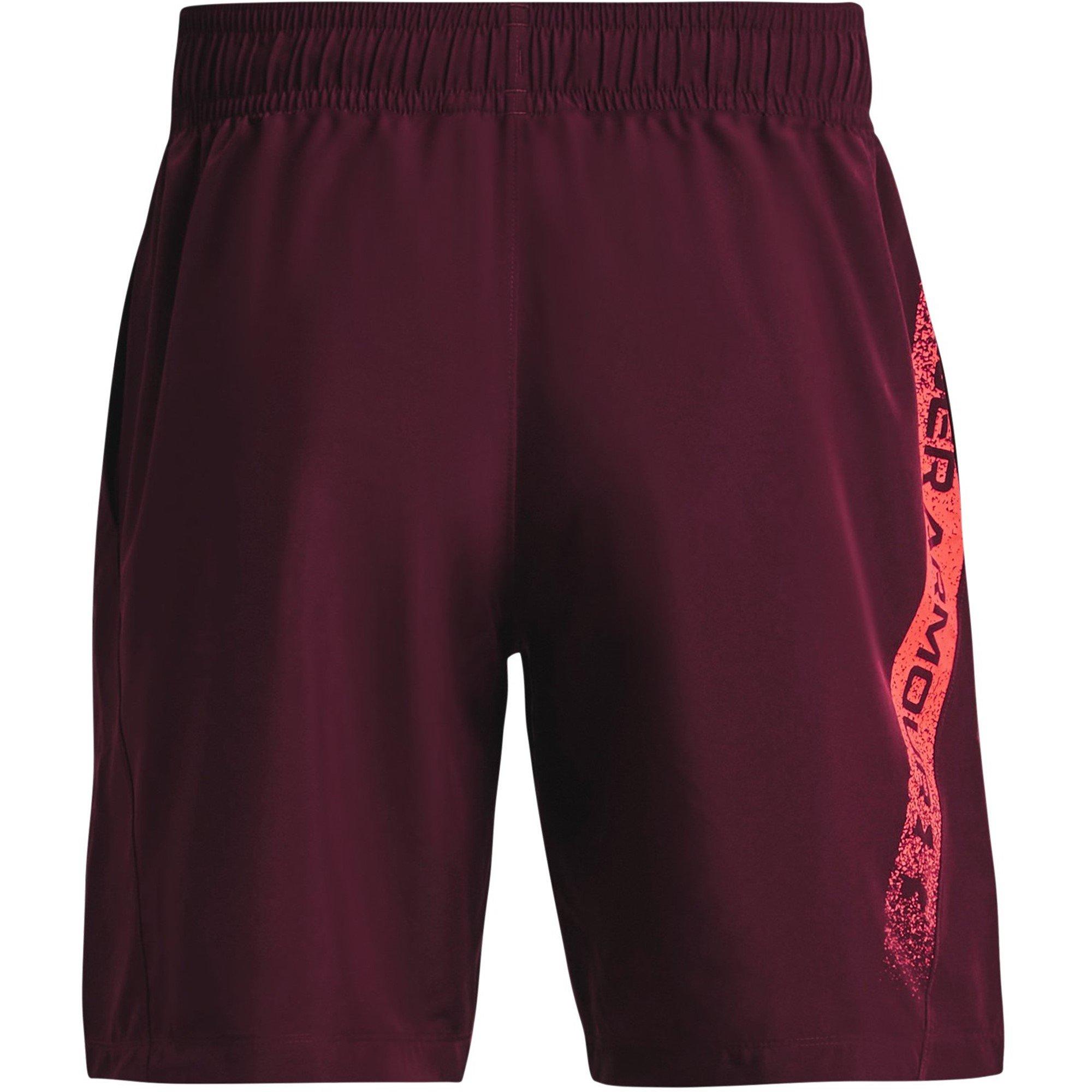 Maroon/Beta - Under Armour - Under Woven Graphic Mens Performance Shorts - 7