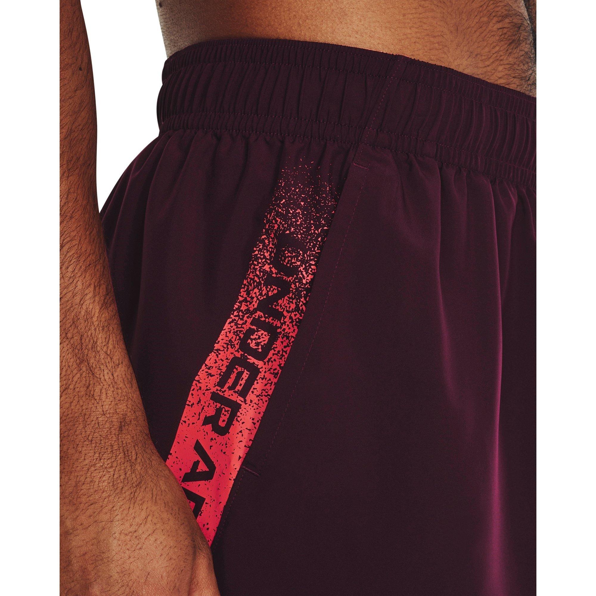 Maroon/Beta - Under Armour - Under Woven Graphic Mens Performance Shorts - 6