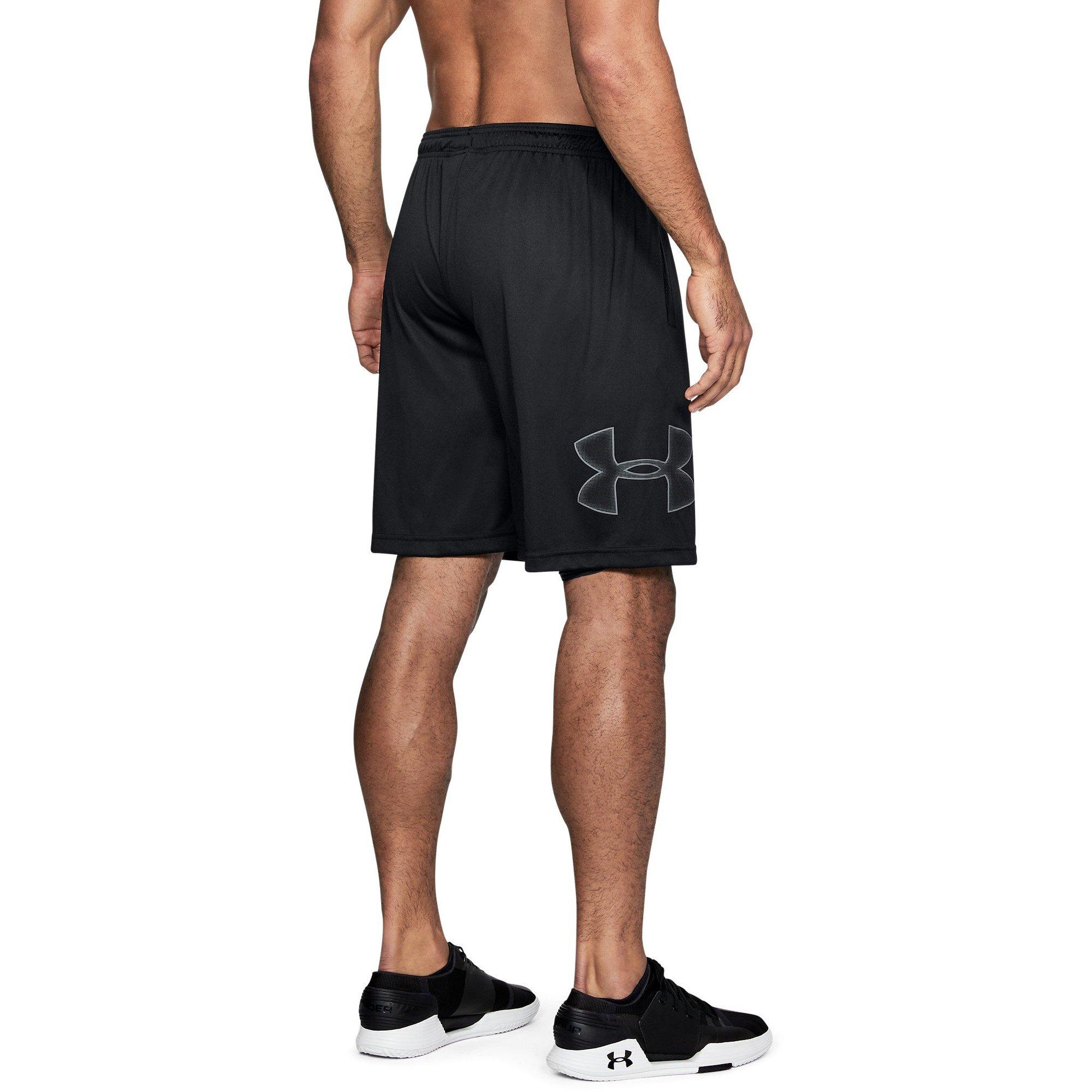 Black/Graphite - Under Armour - Under Tech Graphic Mens Shorts - 15