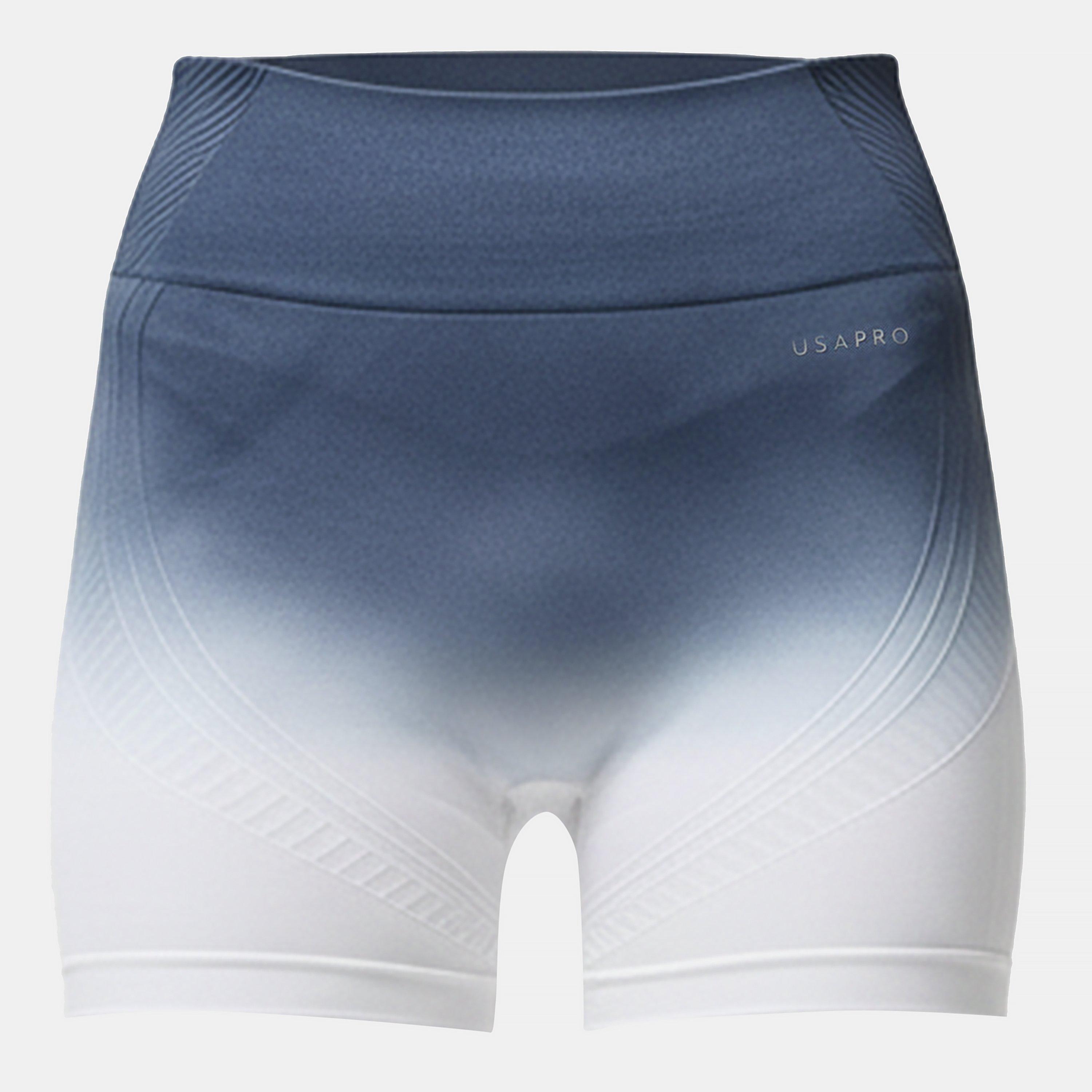 Usa Pro Women's Usapro Seamless 5 Ombre Shorts - Storm/White - 8 (36)