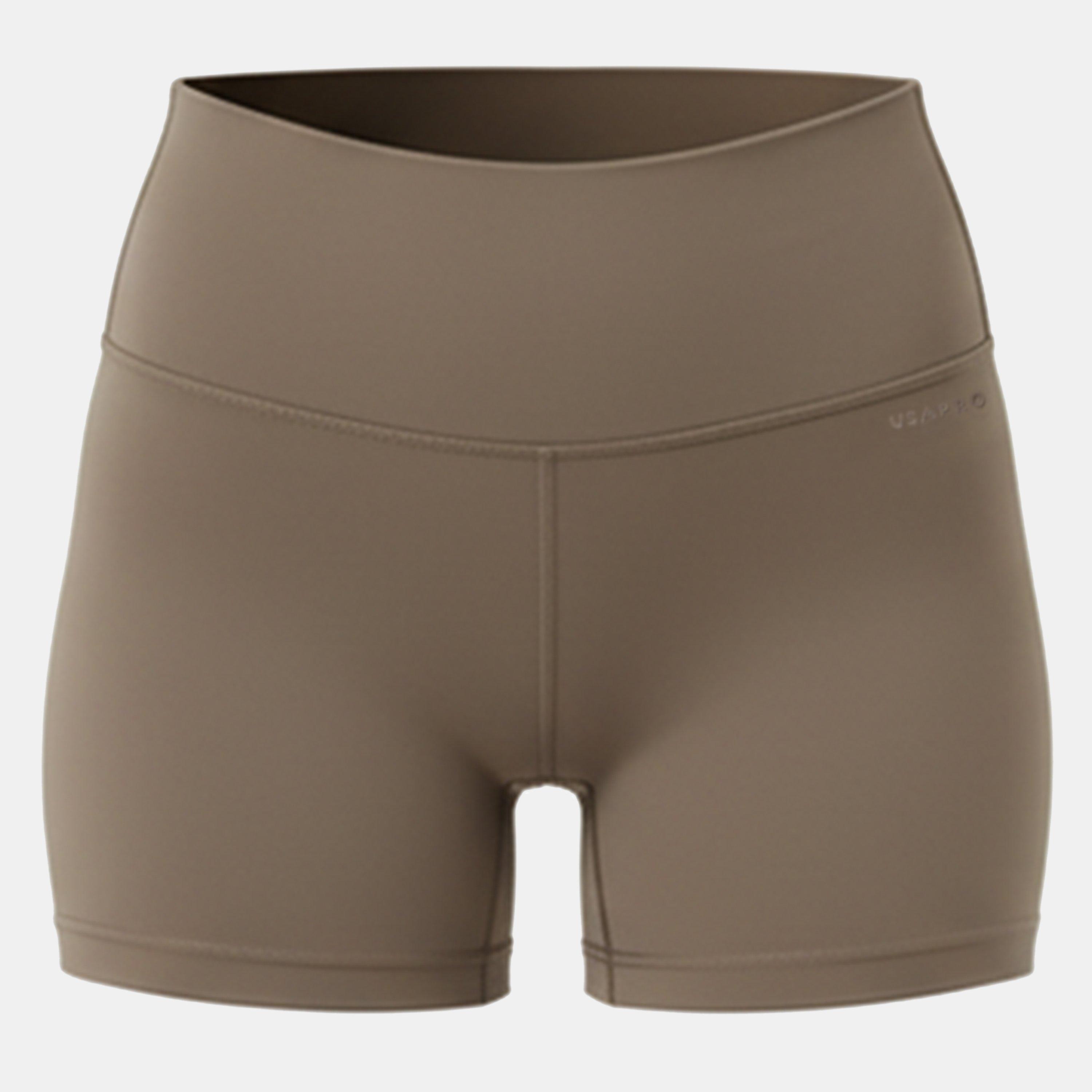 Usa Pro Women's Fold 3-Inch Shorts - Warm Ash - 12 (40)