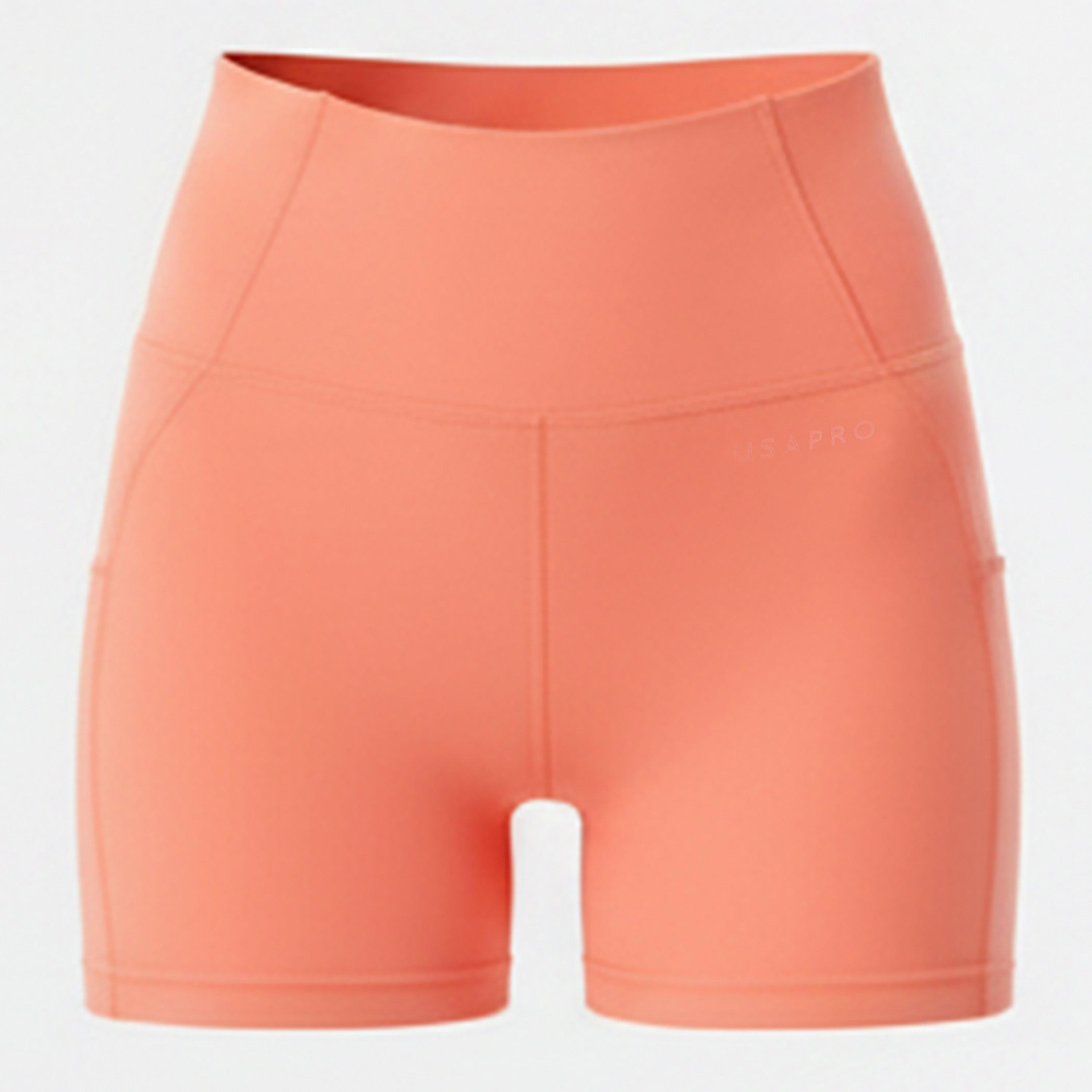 Usa Pro Women's 5 Inch Shorts - Coral - 14 (42)