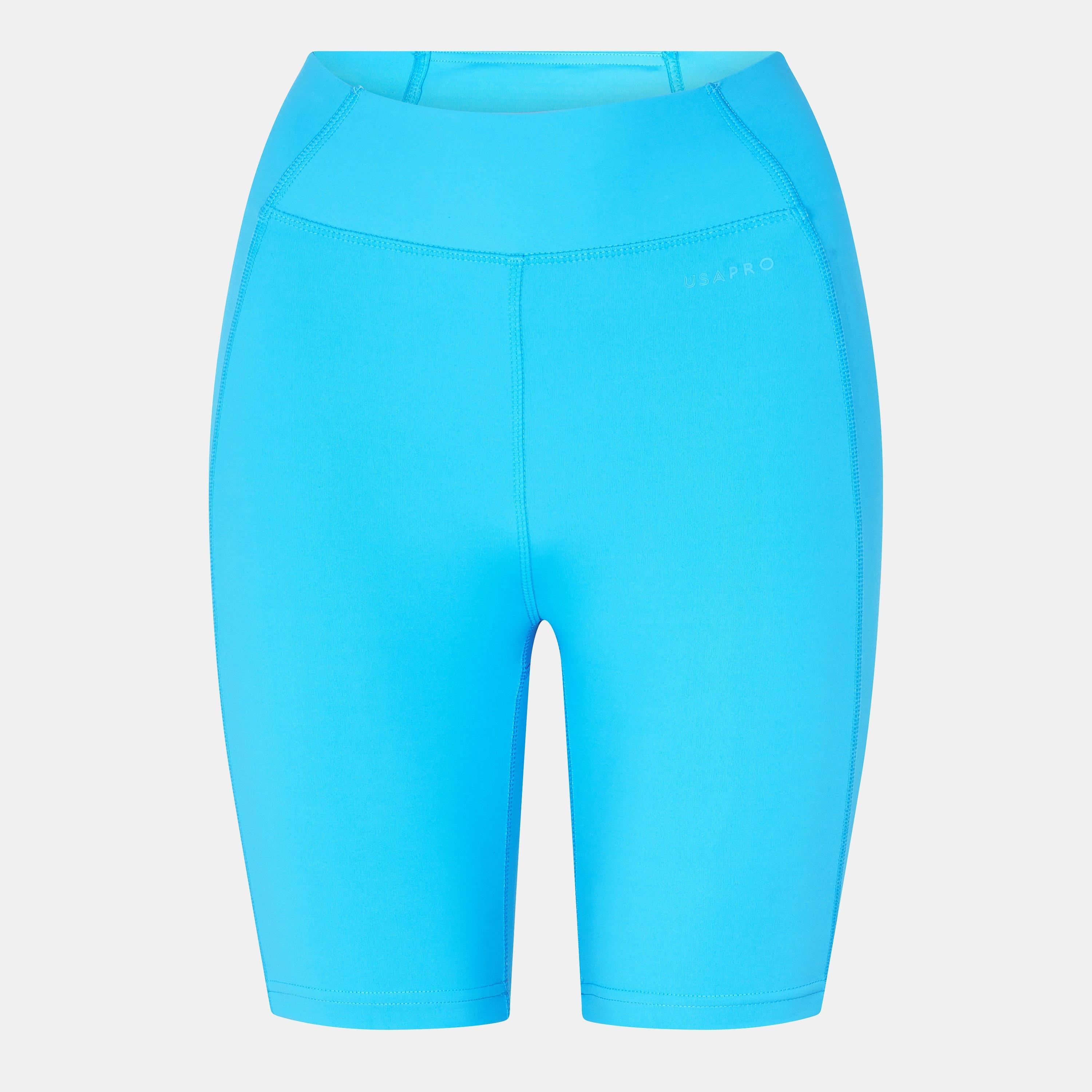 Usa Pro Women's Cycling Shorts - Aqua - 10 (38)