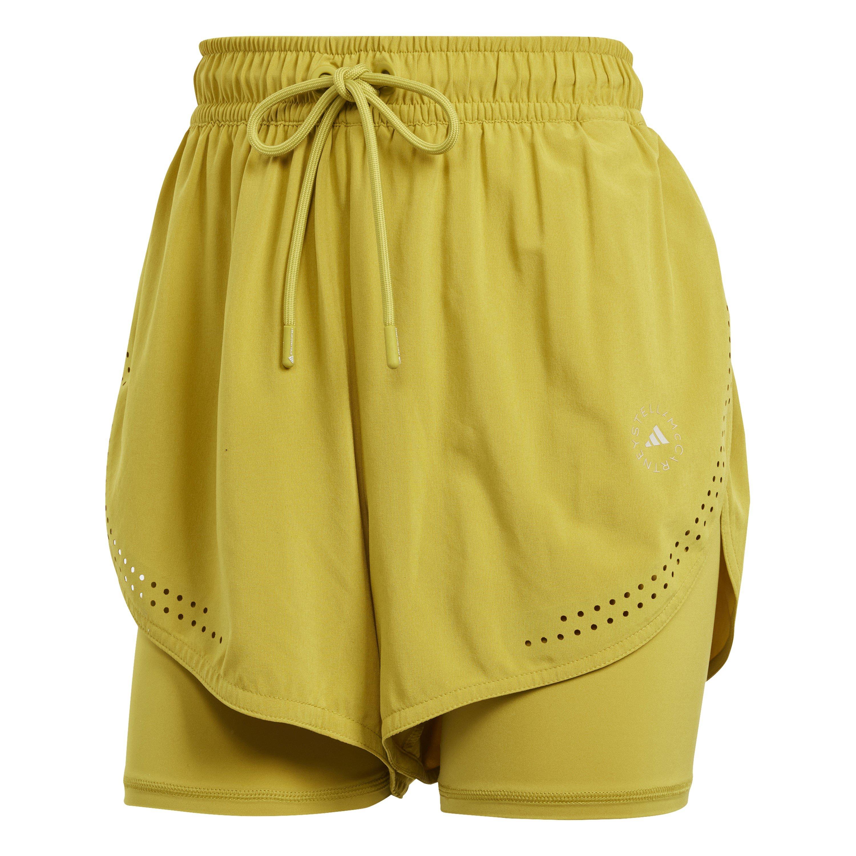 Adidas Women's 2-In-1 Performance Gym Shorts - Green - 6 (XXS)