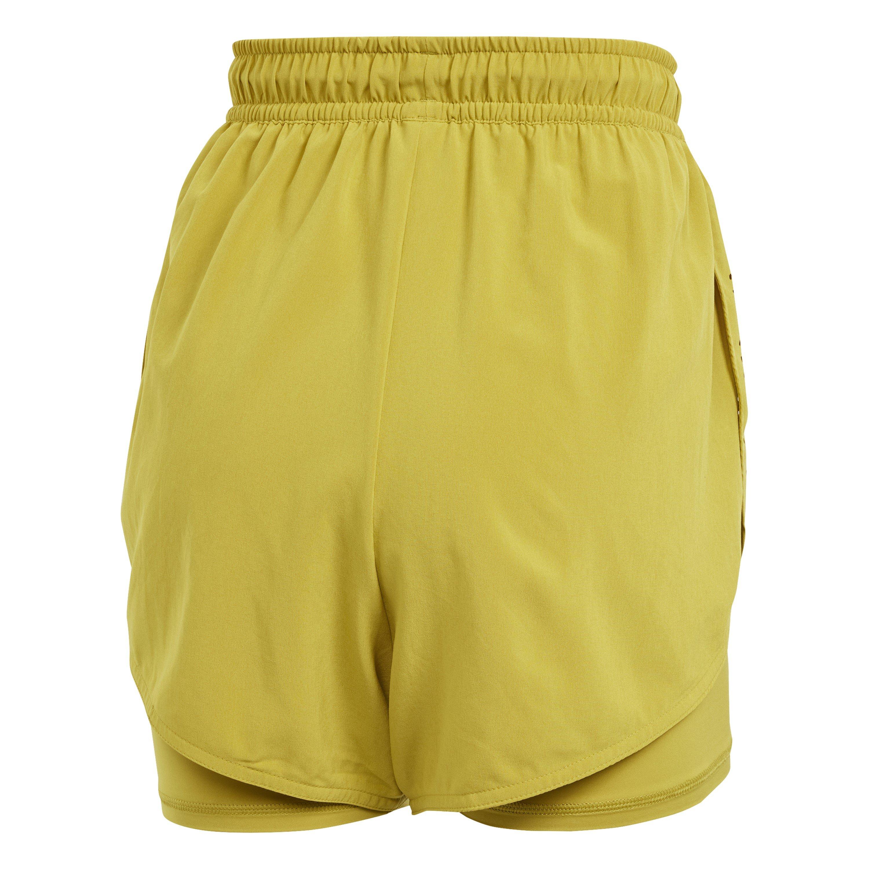 Green - adidas - Women's 2-in-1 Performance Gym Shorts - 2