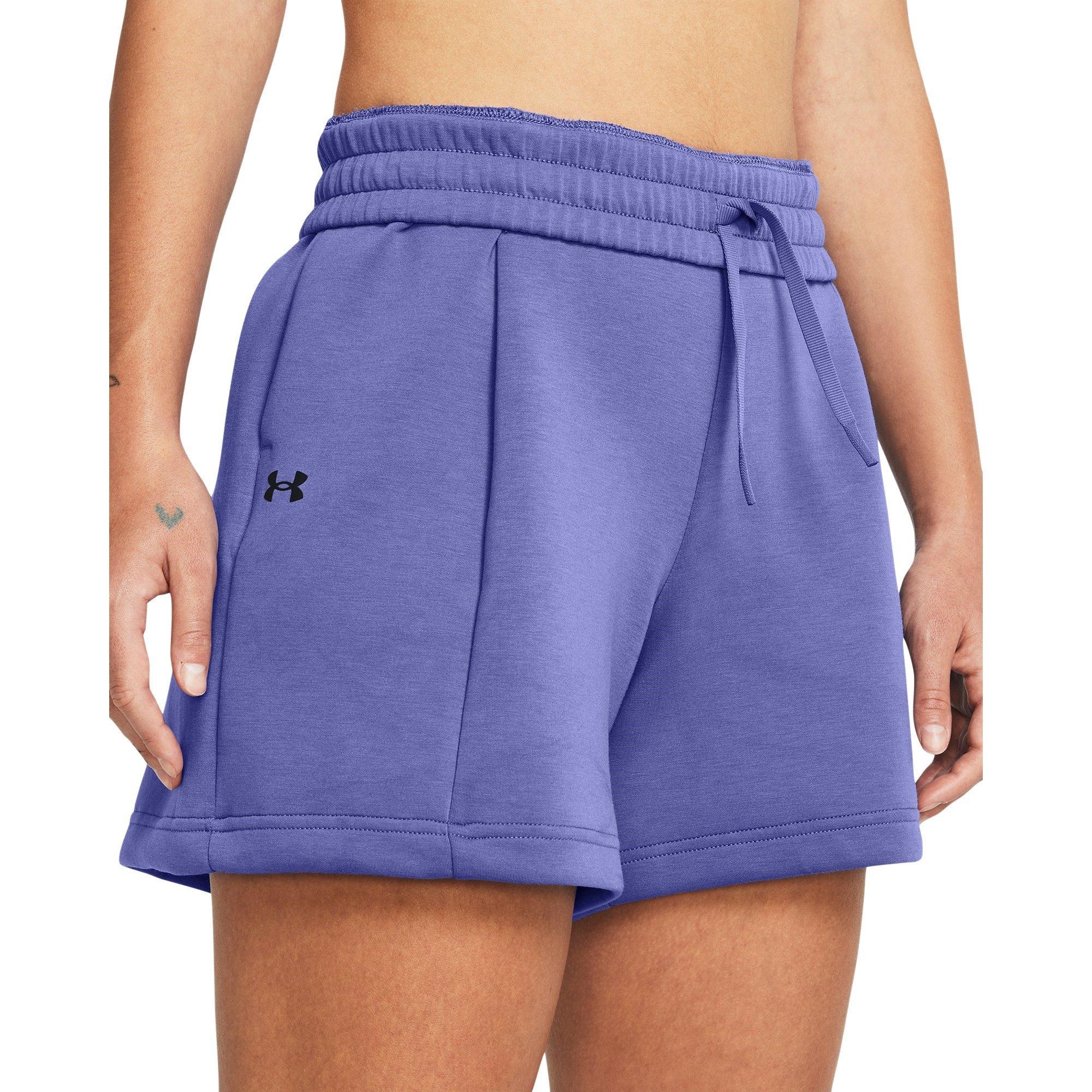 Purple - Under Armour - Women's Fleece Performance Gym Shorts - 5